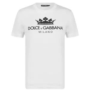 image of Dolce Gabbana O1G2R1Mq0324 T- Shirts In Bianco, Men's (Size 2XL)