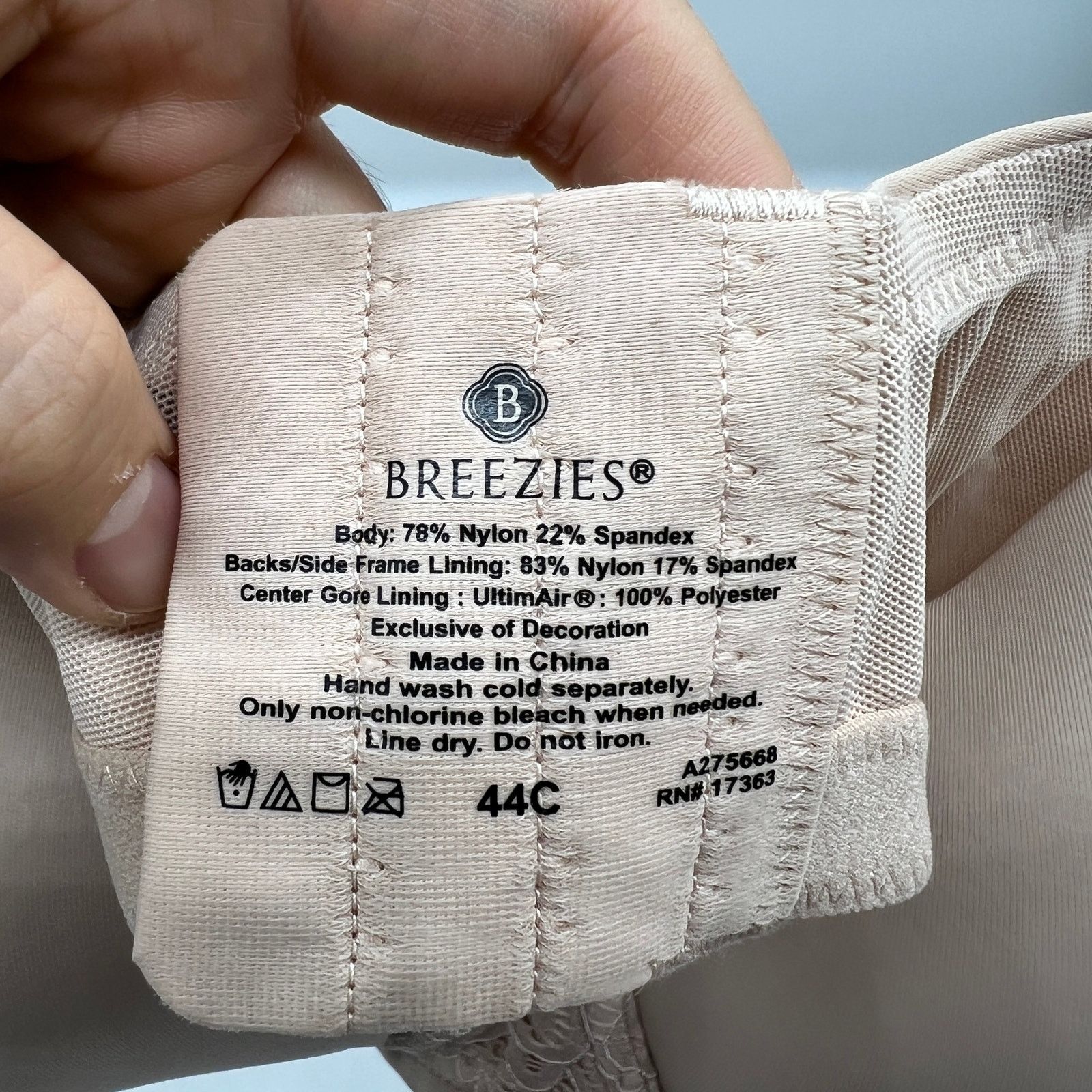 Other Breezies Luxe Lace Wirefree T-Shirt Bra Sunbeige, 44 C Size M / US 6-8 / IT 42-44 - 3 Thumbnail