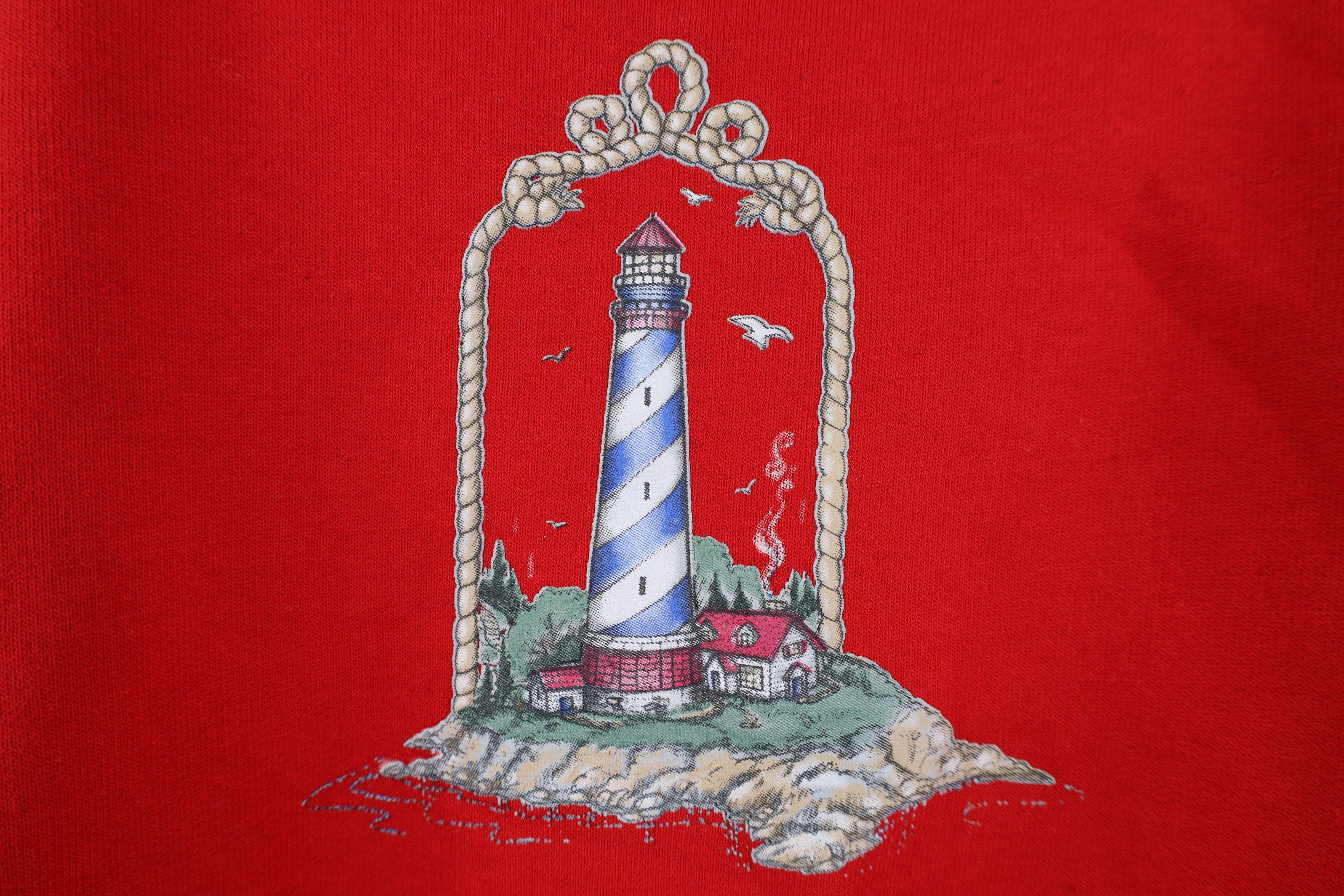 Vintage Vintage 90s Streetwear Lighthouse Crewneck Sweatshirt USA Size XL / US 12-14 / IT 48-50 - 11 Thumbnail