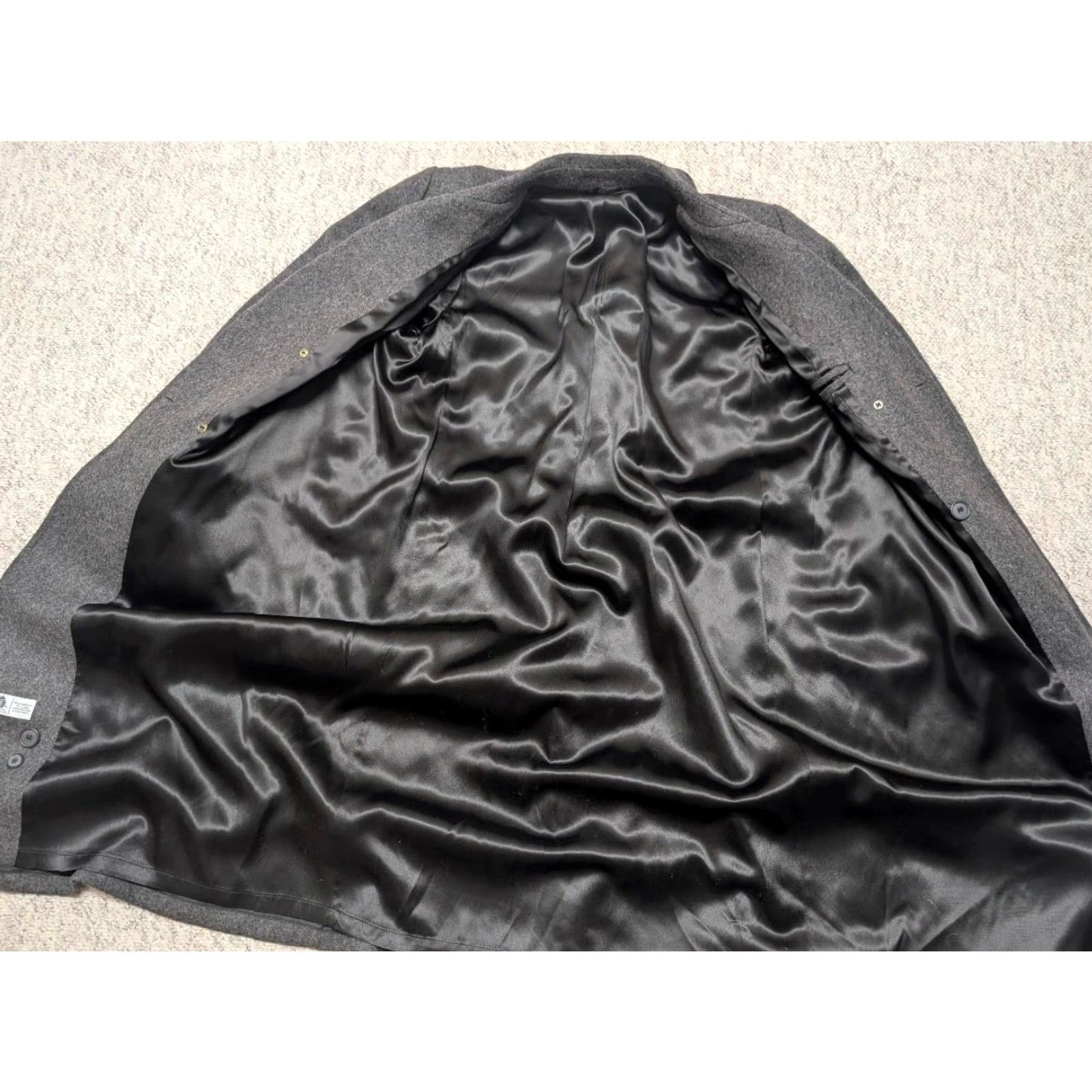 Doublet VINTAGE Botany 500 OVERCOAT Wool Black 3XL Wool Blend Long Double Breasted Belted USA Made Coat Mens Size US XXL / EU 58 / 5 - 5 Thumbnail