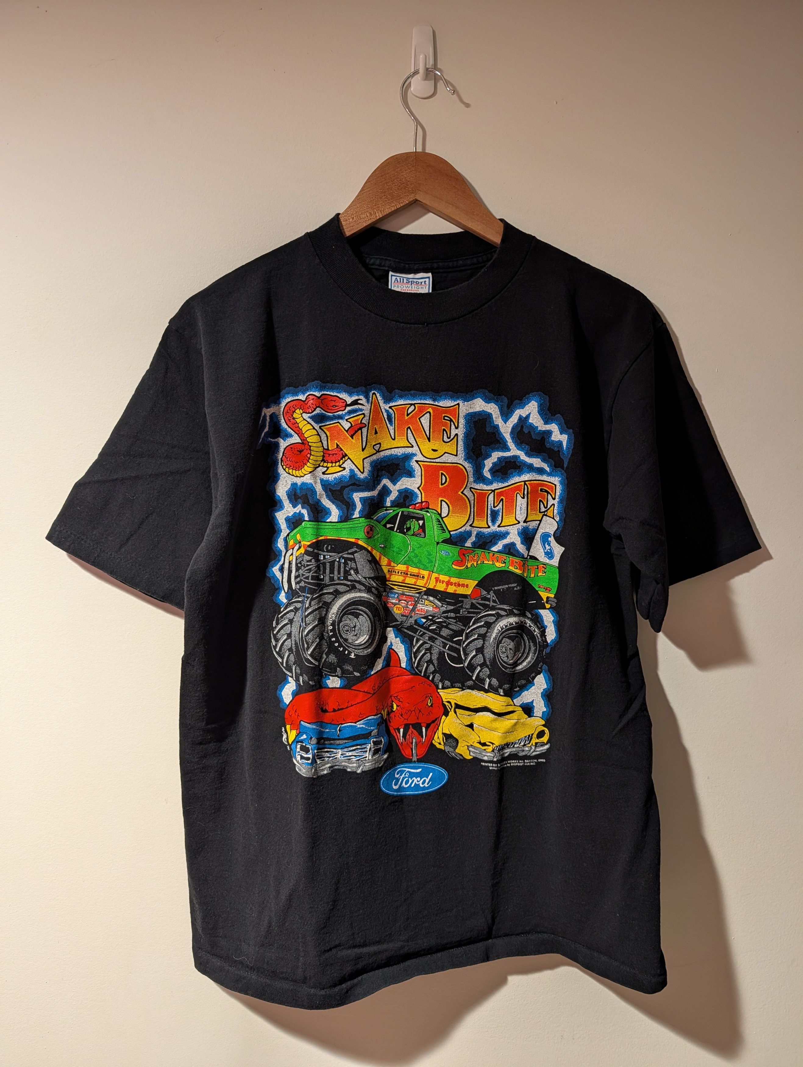 Ford Vintage 90s Monster Trucks Snake Bite Single Stitch T-Shirt Size US L / EU 52-54 / 3 - 1 Thumbnail