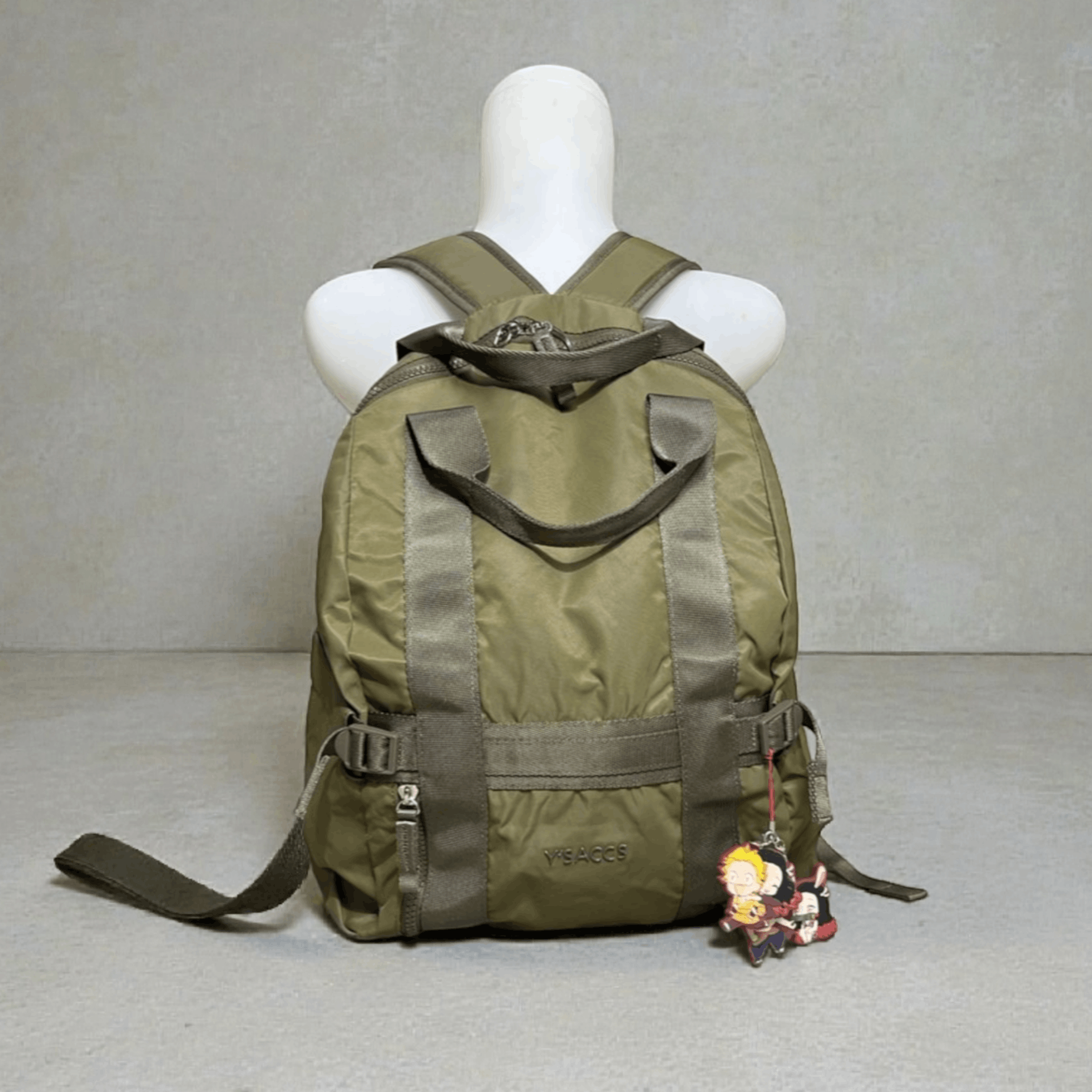 Yohji Yamamoto Y'Saccs Yohji Yamamoto Olive Green Backpack Size ONE SIZE - 1 Thumbnail