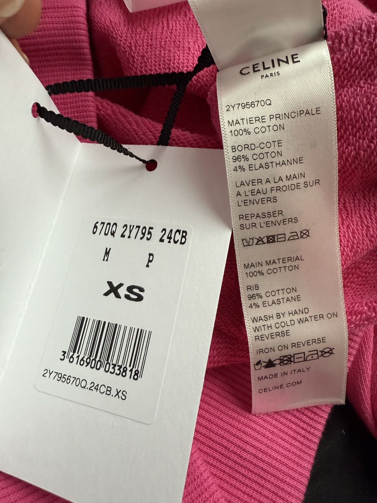 Celine $2.1k 🤑 FW22 Celine Lost Paradise pink studded embroidered Size US L / EU 52-54 / 3 - 25 Thumbnail