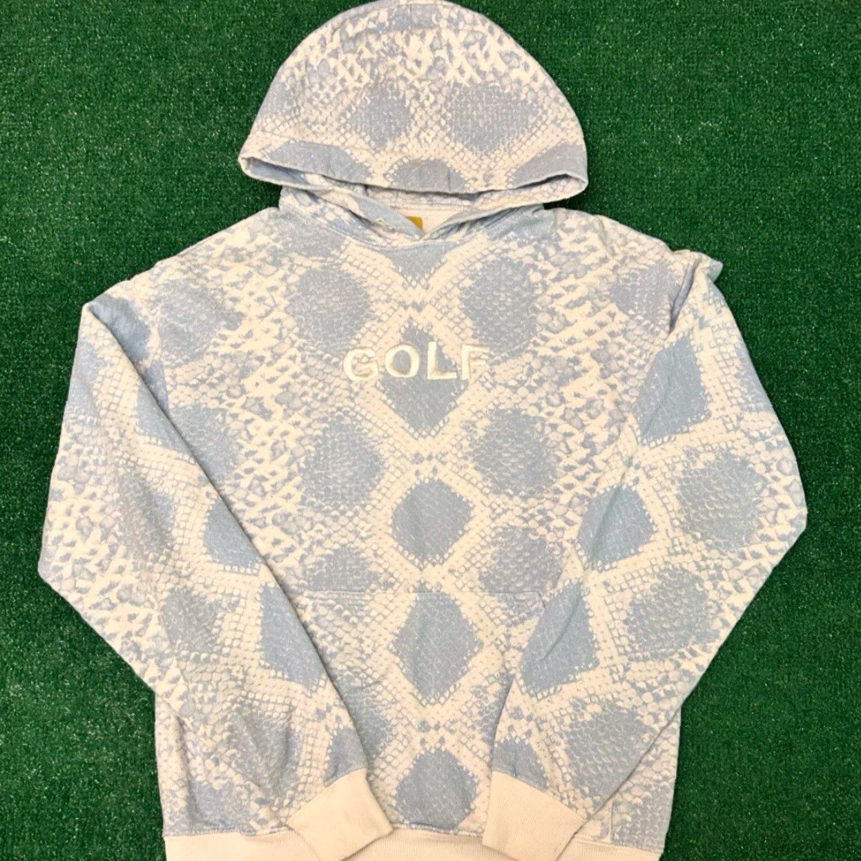 Golf Wang VINTAGE Golf Wang Hoodie Snake Skin Logo Pullover Men's XS White Blue Logo Pullover Hoodie James Size US XS / EU 42 / 0 - 3 Thumbnail