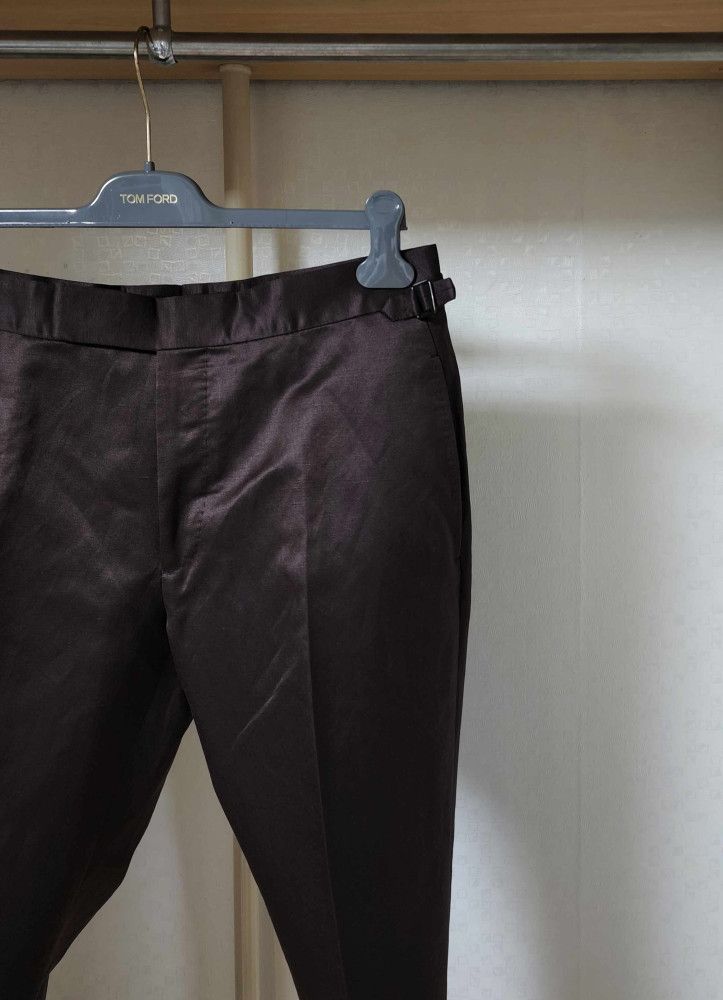 Tom Ford o1sm1stk0824 Silk Linen Shelton Gaberdeen Pant Size US 30 / EU 46 - 2 Thumbnail