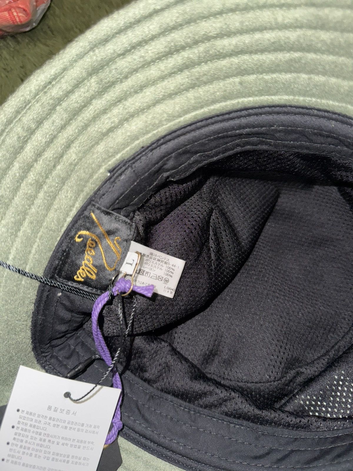 Needles [L] Needles Poly Fleece Embroidered Logo Bucket Hat Green Size ONE SIZE - 6 Thumbnail