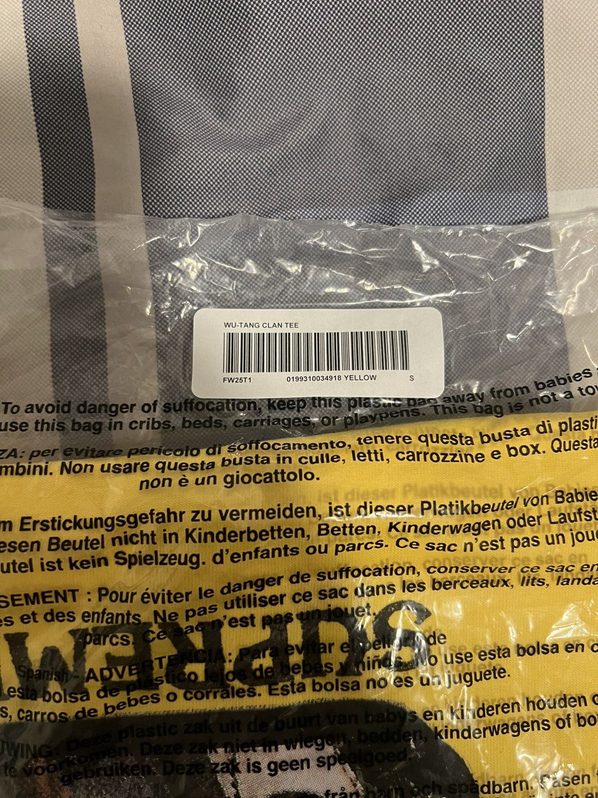 Supreme Supreme Wu Tang Clan RZA Tee Yellow Size Small Size US S / EU 44-46 / 1 - 3 Thumbnail