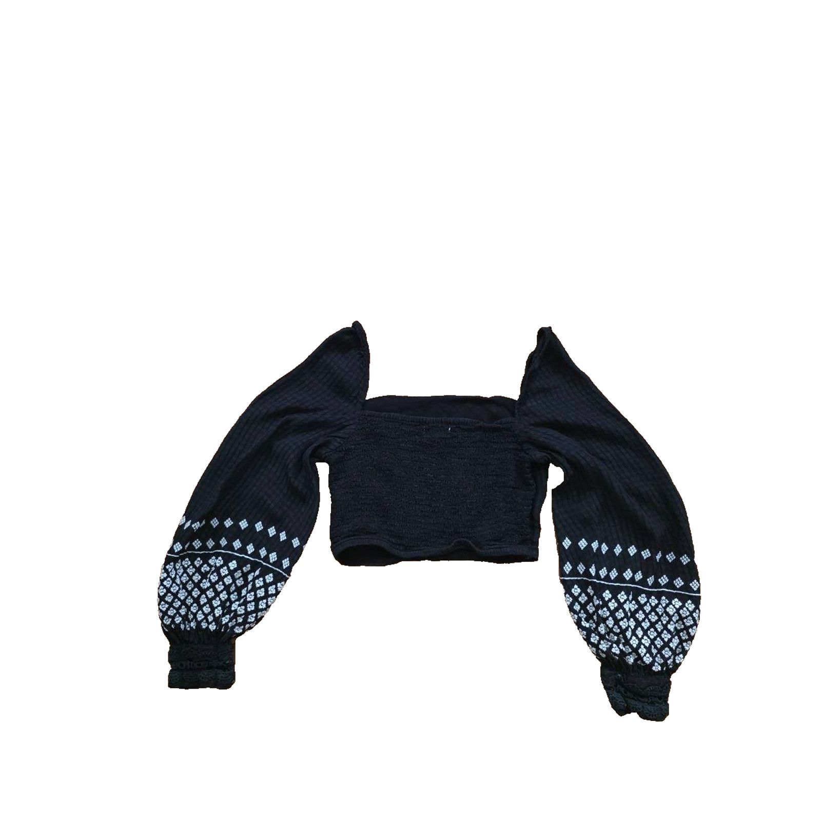 3MAN Rahi Women's Black Long-Sleeve Embroidered Top XS A001532 Size XS / US 0-2 / IT 36-38 - 7 Thumbnail