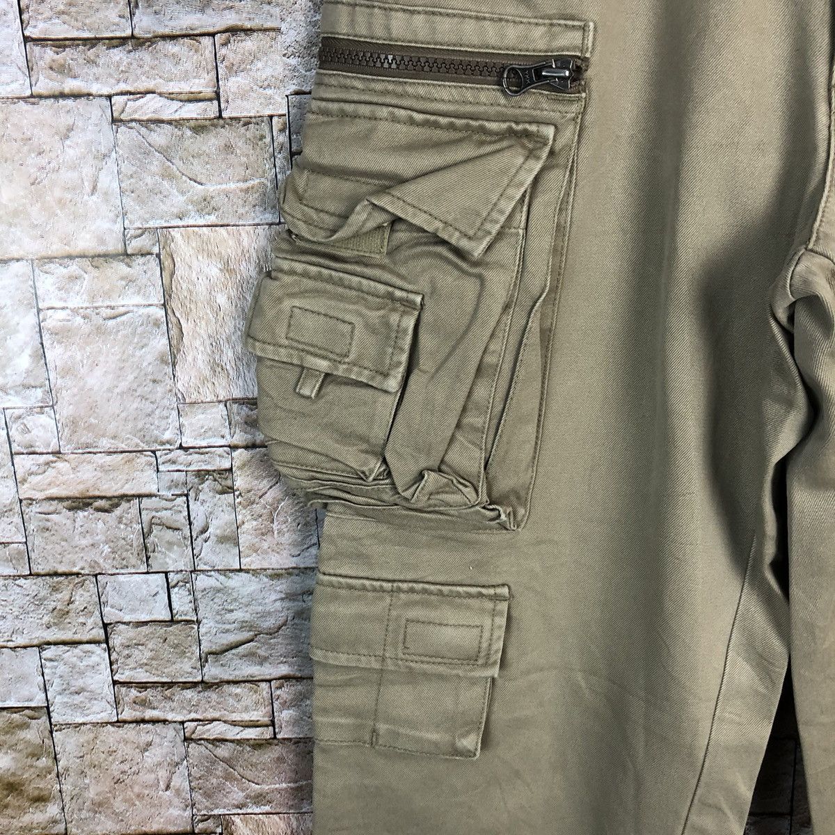 Japanese Brand DL Japan streetwear Brown Cargo Multipocket Pants #A457 Size US 29 - 10 Thumbnail