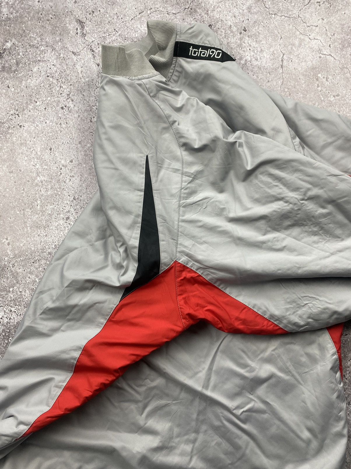 Nike × Vintage Vintage Nike Heavy Nylon Drill Metal Boxy Sweatshirt Size US XL / EU 56 / 4 - 7 Thumbnail