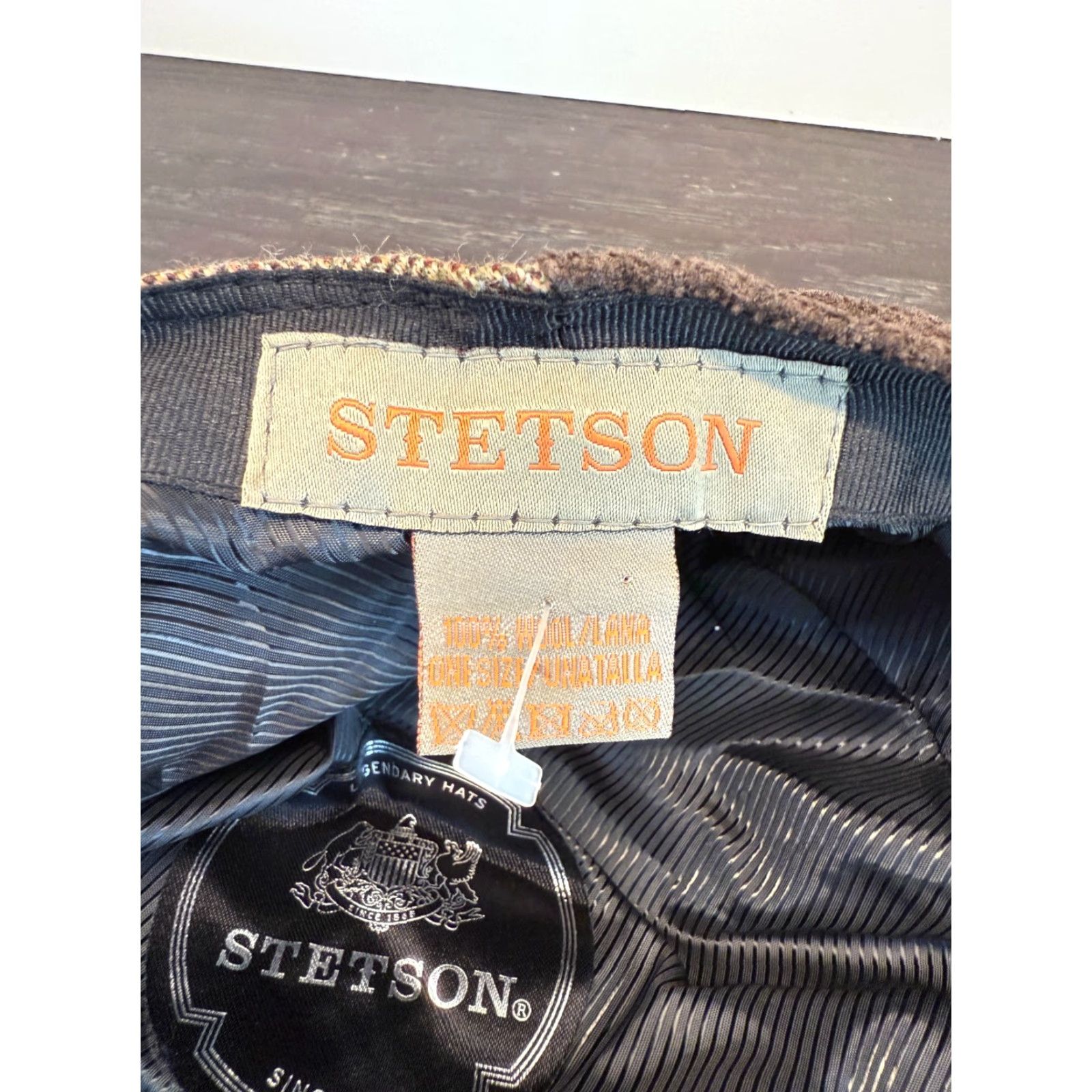 Stetson Stetson Hat Cap Mens 7 Brown Wool Patchwork Newsboy Snap Front Cabbie Retro Size ONE SIZE - 7 Thumbnail