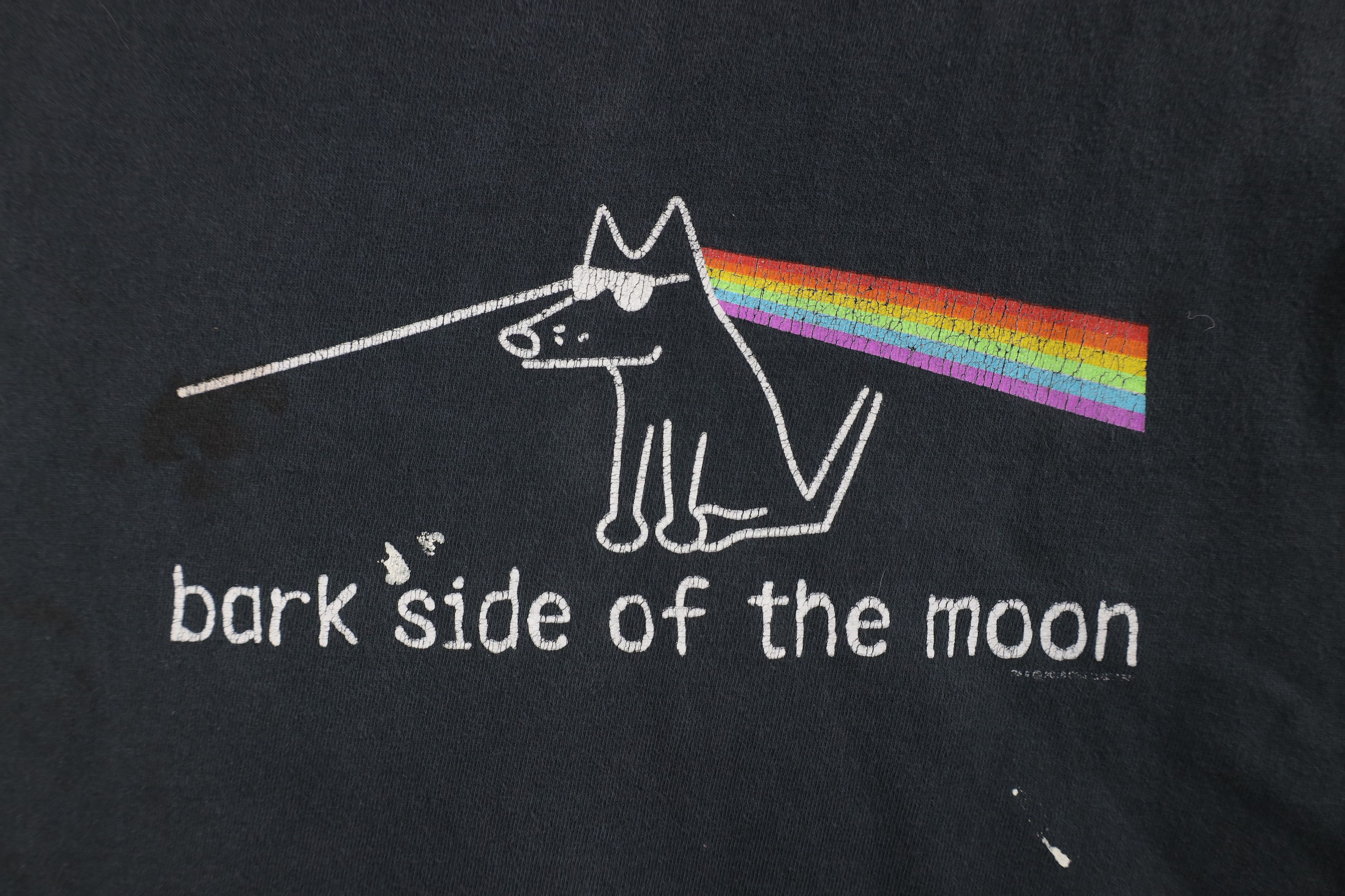 Vintage Teddy The Dog Parody Bark Side of the Moon T-Shirt Black Size US L / EU 52-54 / 3 - 4 Thumbnail