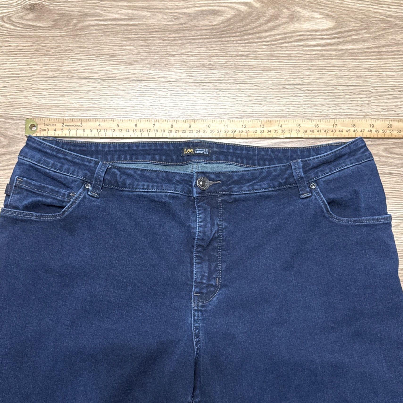 Lee VINTAGE Lee Women's Jean Pants Skinny Fit High Rise Medium Blue Size 18 Plus Size 40" / US 18 - 4 Thumbnail