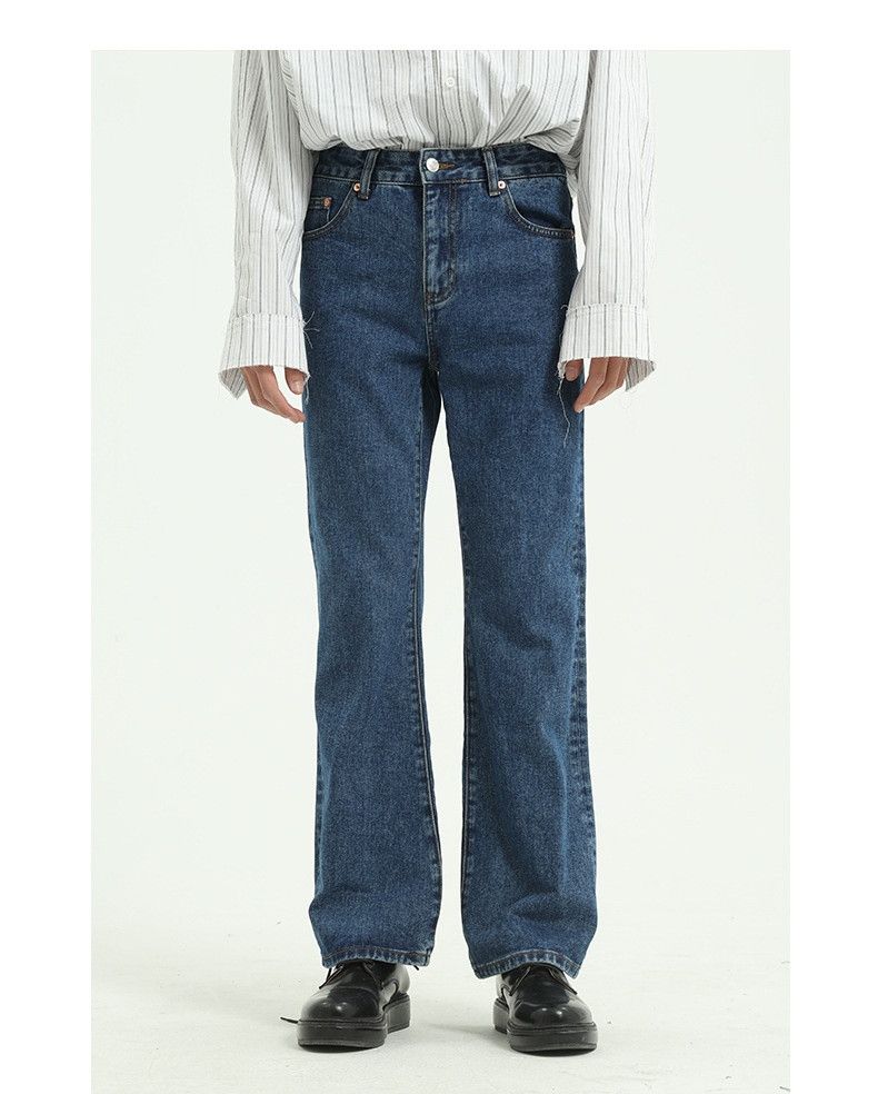 Japanese Brand × Jean Dark blue washed non-stretch bootcut jeans Size US 32 / EU 48 - 1 Thumbnail