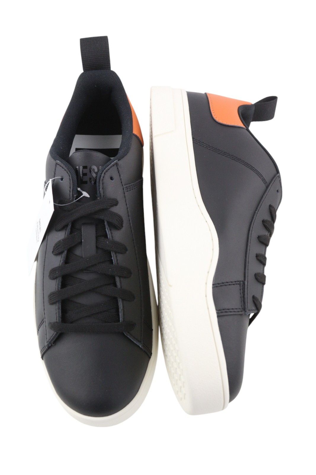 Diesel S-CLEVER LOW LACE EU45 Black Cow Leather 41554 Size US 12 / EU 45 - 4 Thumbnail
