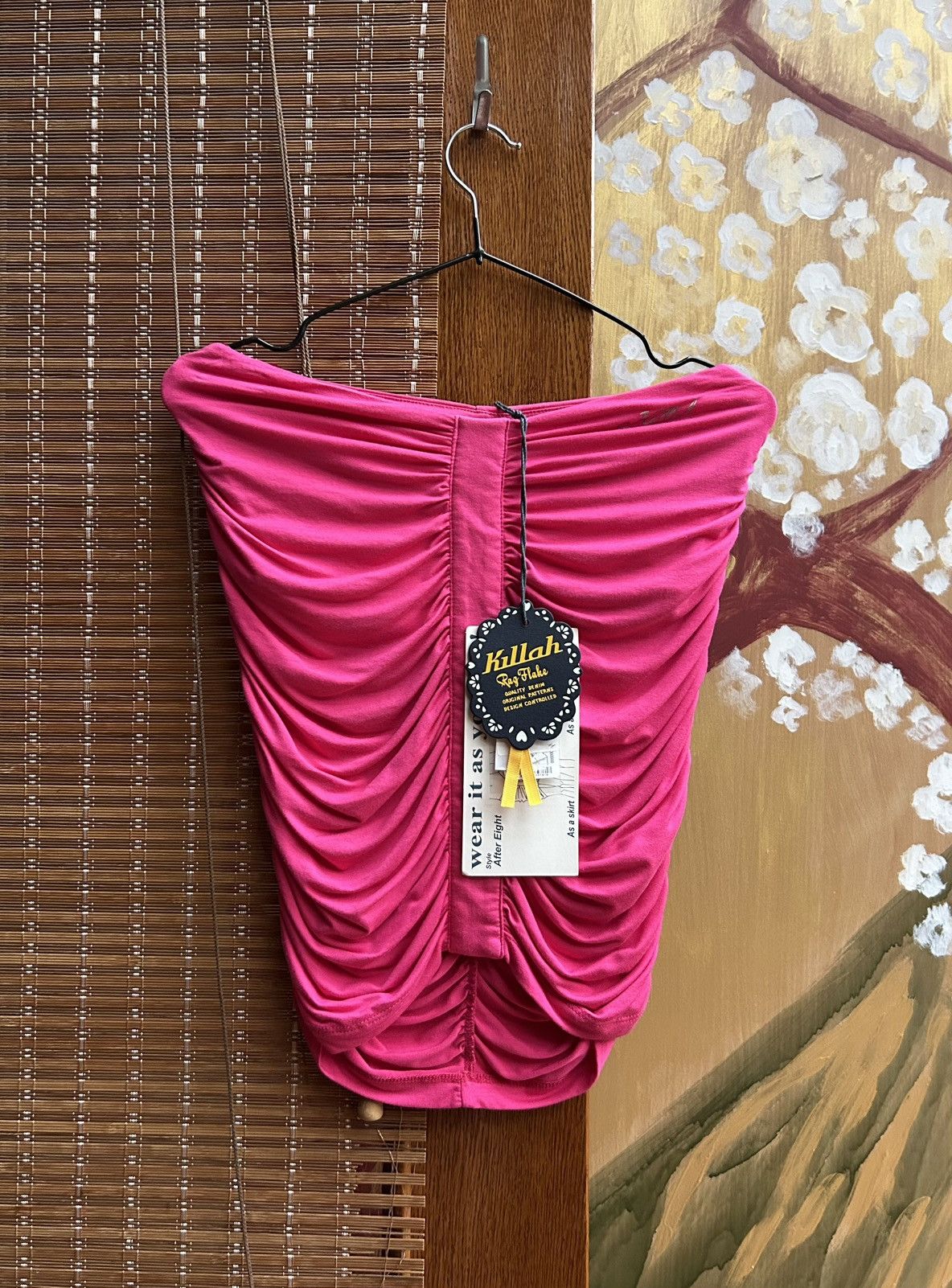Miss Sixty × Vintage Killah Miss Sixty Pink Ruched Two Way Tube Top Mini Skirt Size 26" / US 2 / IT 38 - 1 Thumbnail