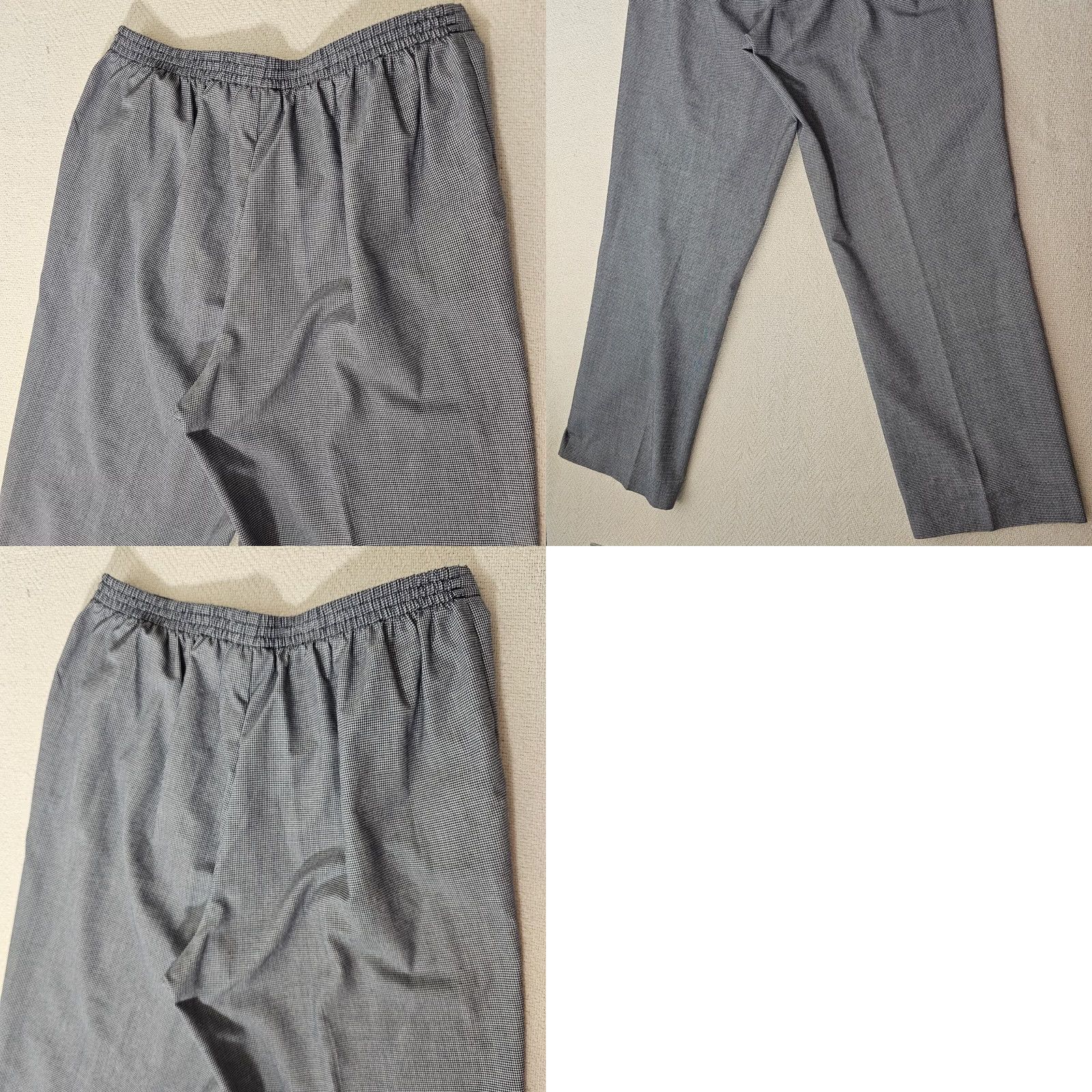 Vintage Alfred Dunner Pants Check Pattern Elastic Waist Pull On 12 Regular Black White 29in Inseam Straight Ankle Womens Size 30" / US 8 / IT 44 - 8 Thumbnail