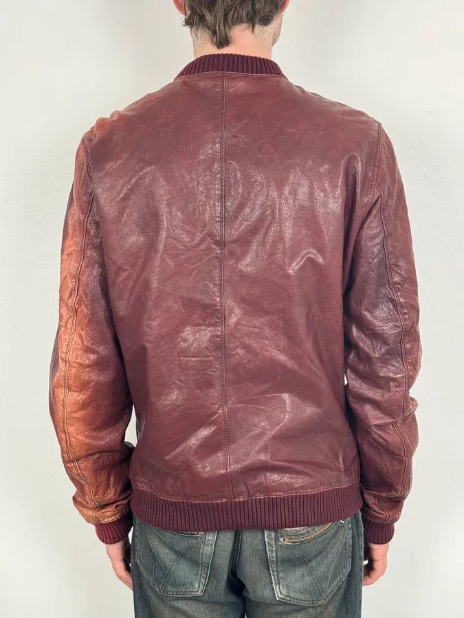 Dolce & Gabbana AW2011 Dolce & Gabbana Bordeaux Red Leather Jacket Size US L / EU 52-54 / 3 - 4 Thumbnail
