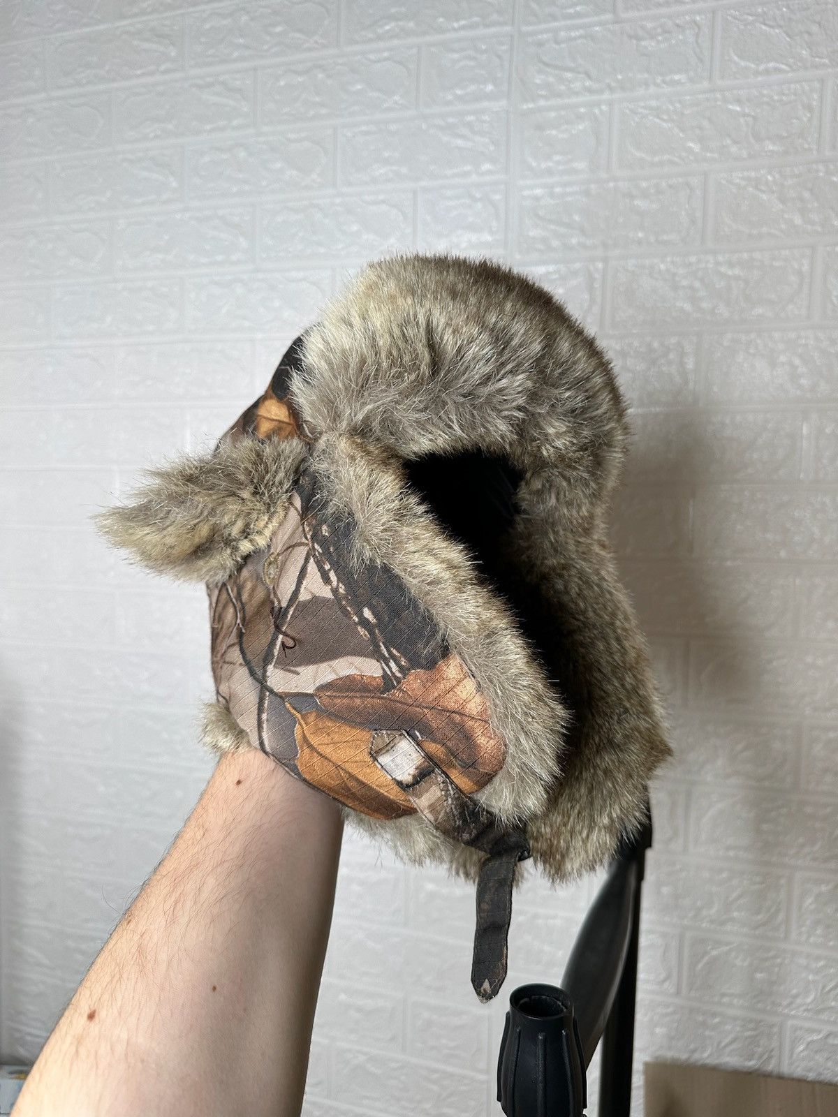 Mossy Oaks Mossy Camo Brown Faux Fur EarFlap Trapper Aviator Lined Size ONE SIZE - 3 Thumbnail