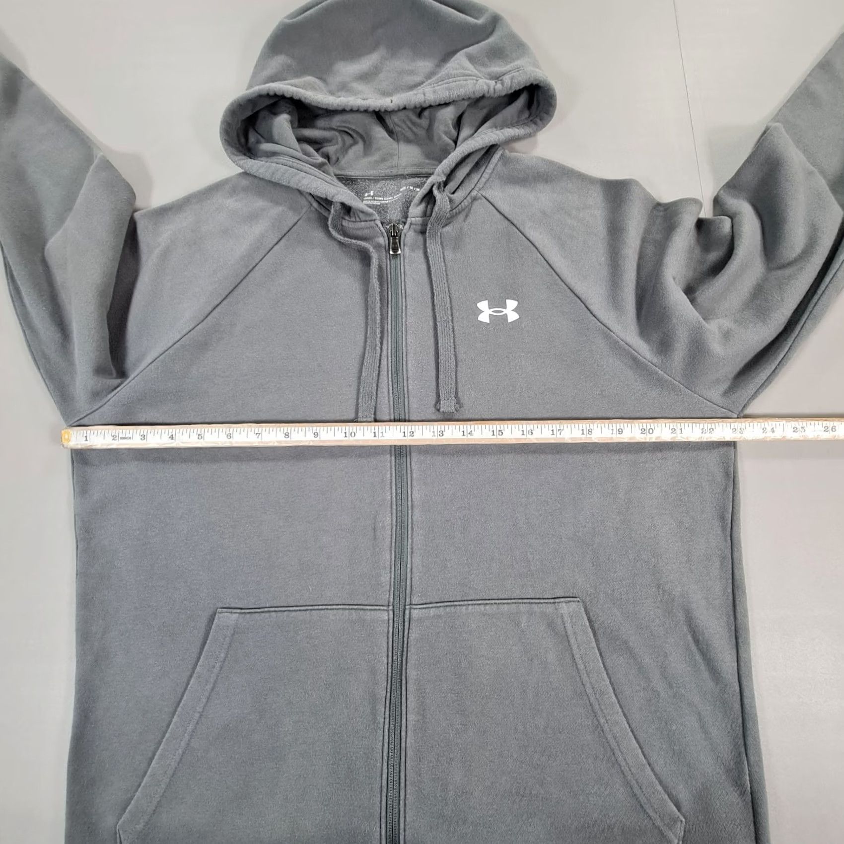Under Armour Under Armour Mens Hoodie Full Zip Grey M Regular Cotton Fleece Rival 1357106 Size US M / EU 48-50 / 2 - 6 Thumbnail