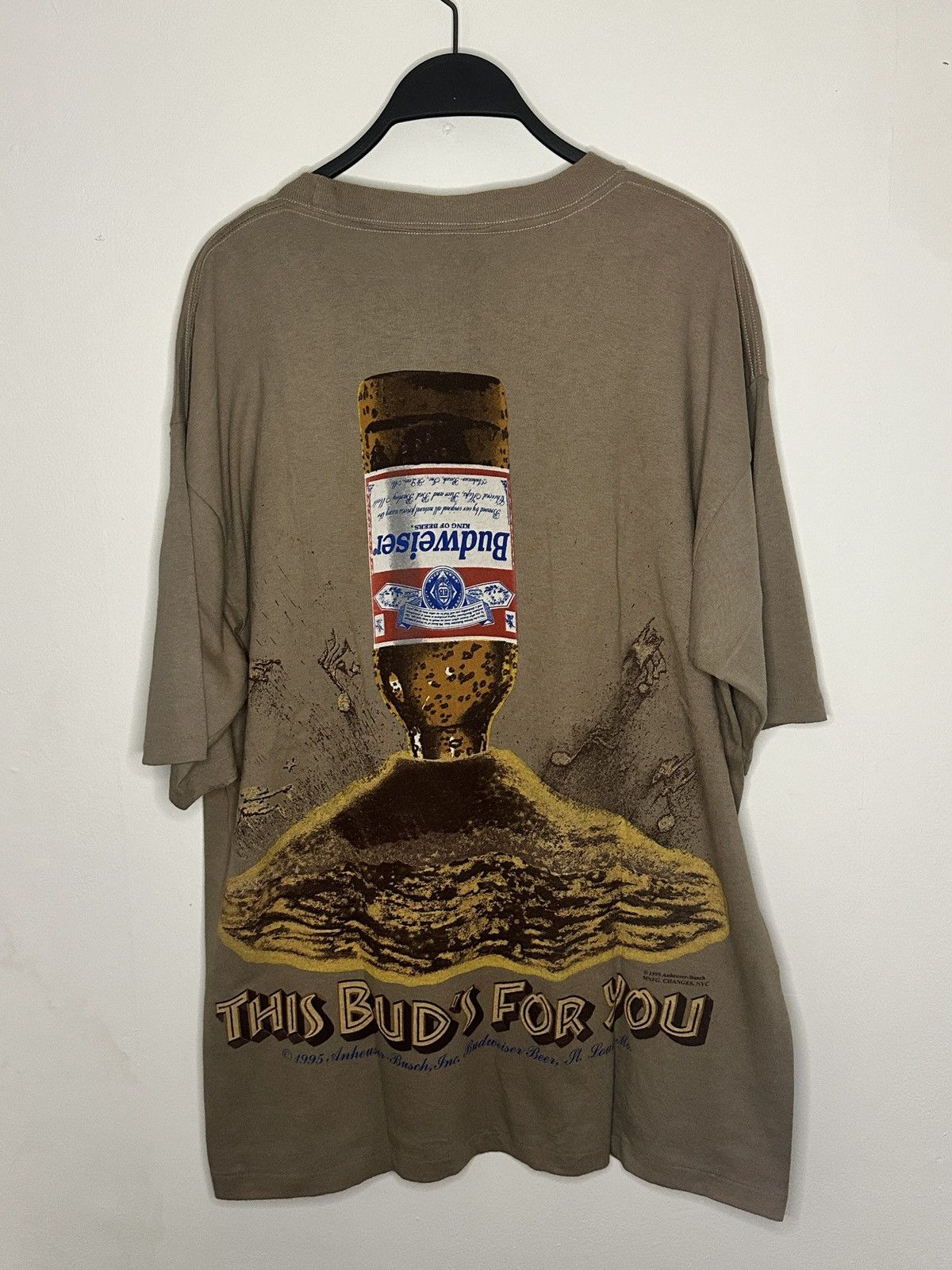 Budweiser Vintage 1995 Budweiser "This Bud's For You" Ants Graphic Tee Size US XL / EU 56 / 4 - 2 Thumbnail