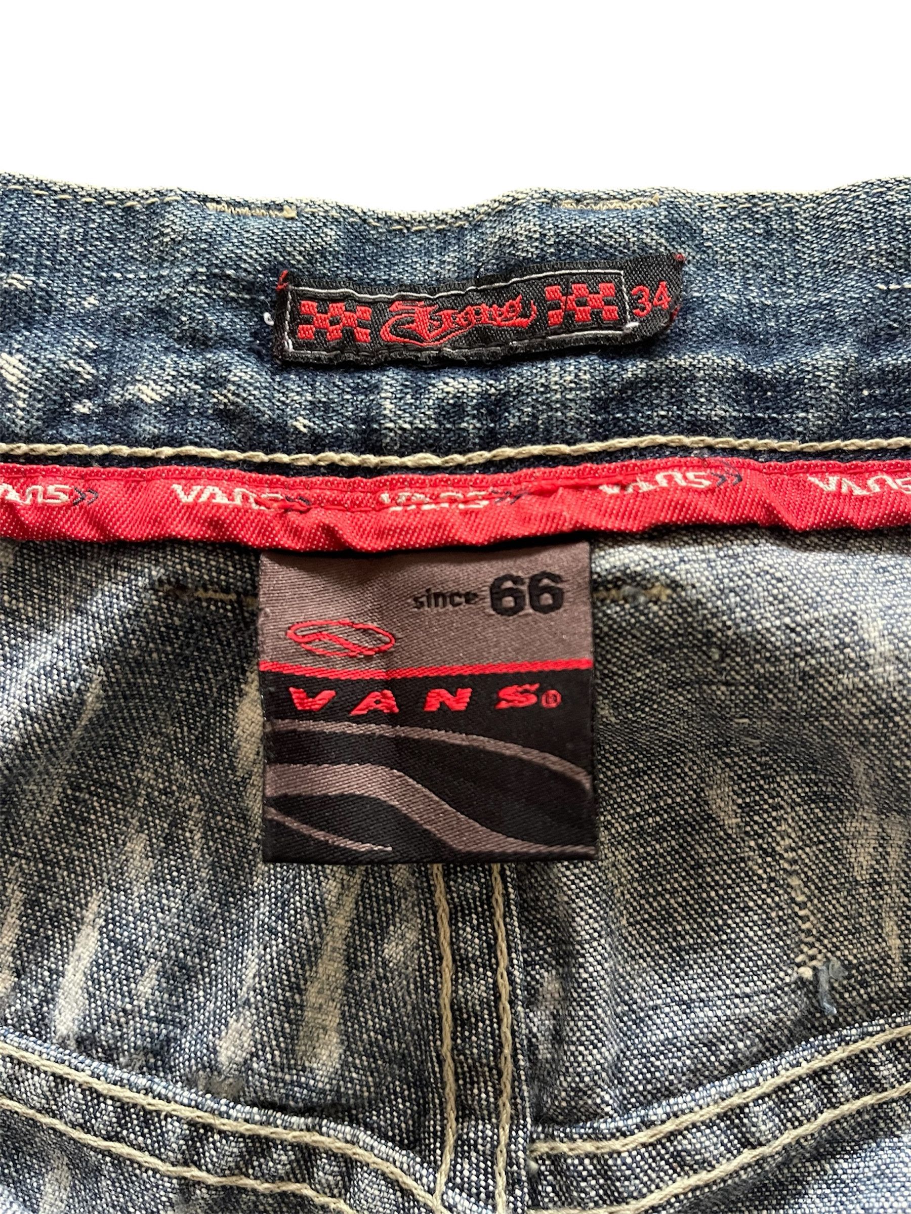 JNCO × Jordan Brand × Vans Vtg 90s Vans Jord Wide Leg Baggy Double Pocket Knee Lines Size US 34 / EU 50 - 8 Thumbnail