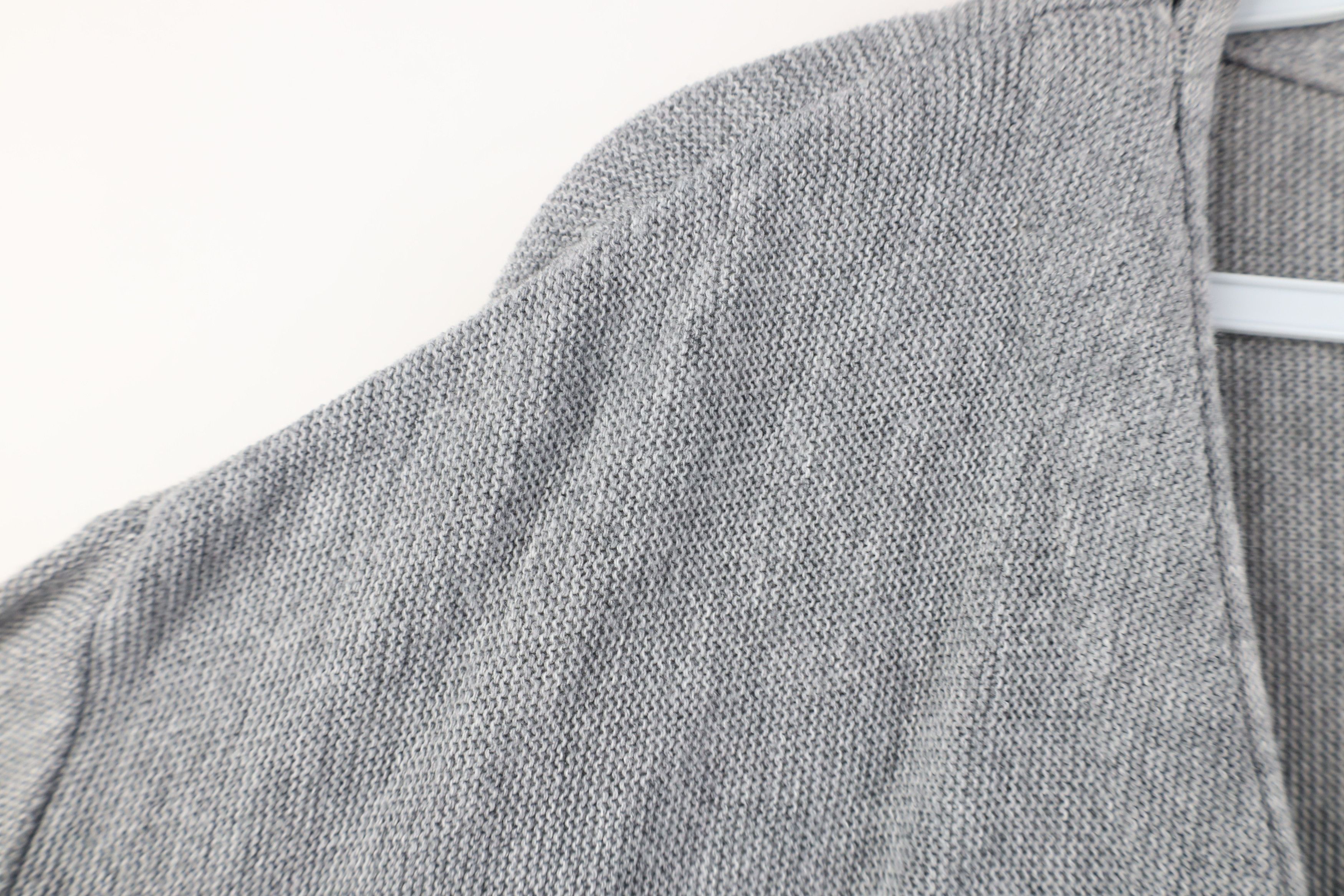 Vintage Vintage 70s Streetwear Cobain Knit Cardigan Sweater Gray USA Size US L / EU 52-54 / 3 - 6 Thumbnail