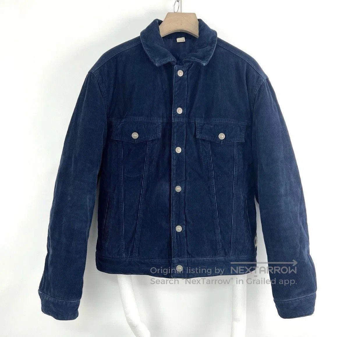 Gucci Blue Corduroy Button-Front Jacket Size S. Size US S / EU 44-46 / 1 - 1 Thumbnail