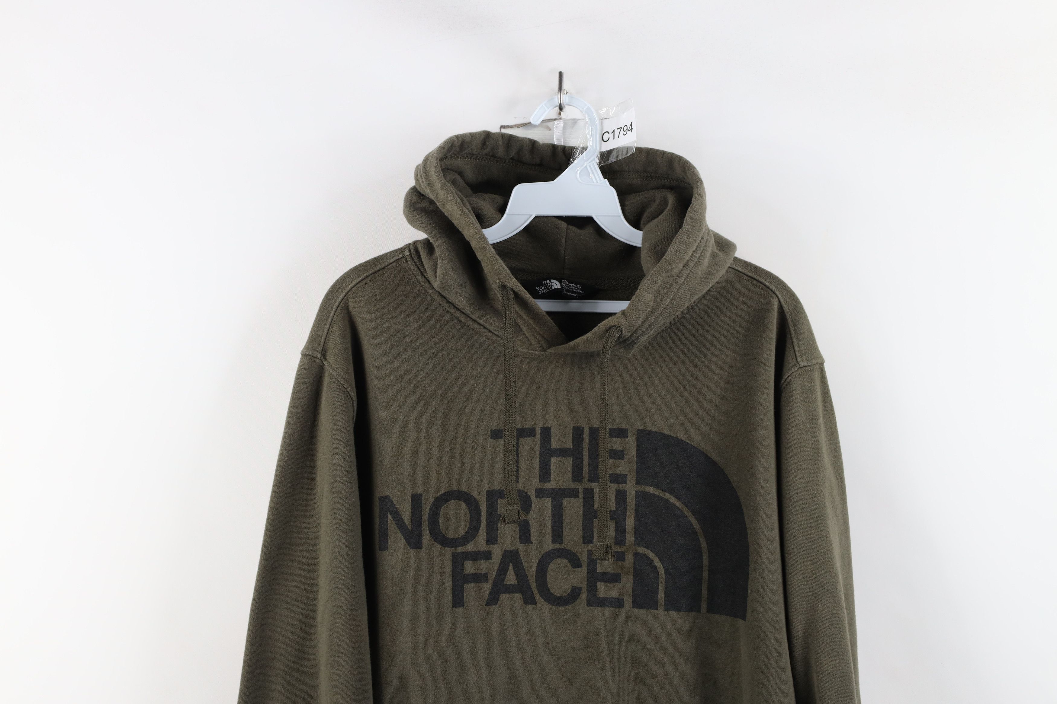 The North Face × Vintage Vintage Y2K The North Face Spell Out Big Logo Hoodie Green Size US M / EU 48-50 / 2 - 2 Thumbnail