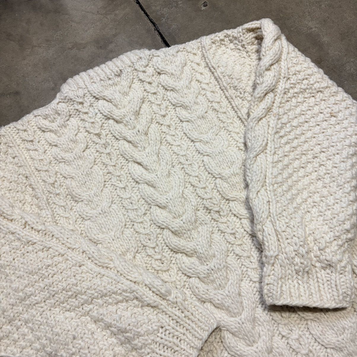Vintage Vintage 90s Wool Sweater Cable Knit Chunky Fisherman Ecuador Size US S / EU 44-46 / 1 - 8 Thumbnail