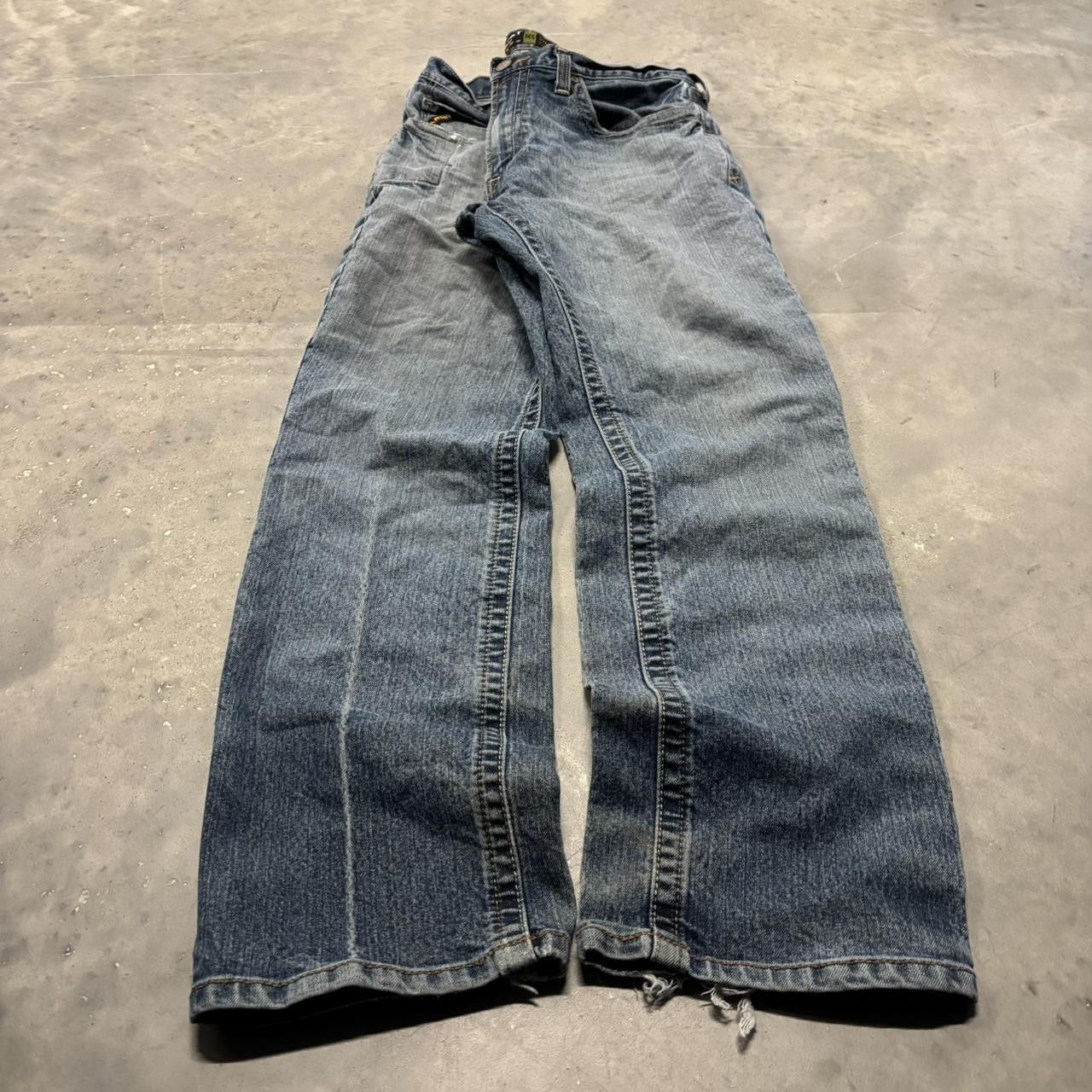 Japanese Brand × Vintage Crazy Vintage Y2K/2000s Grunge Medium Wash Skater Denim Jeans! Size US 34 / EU 50 - 3 Thumbnail
