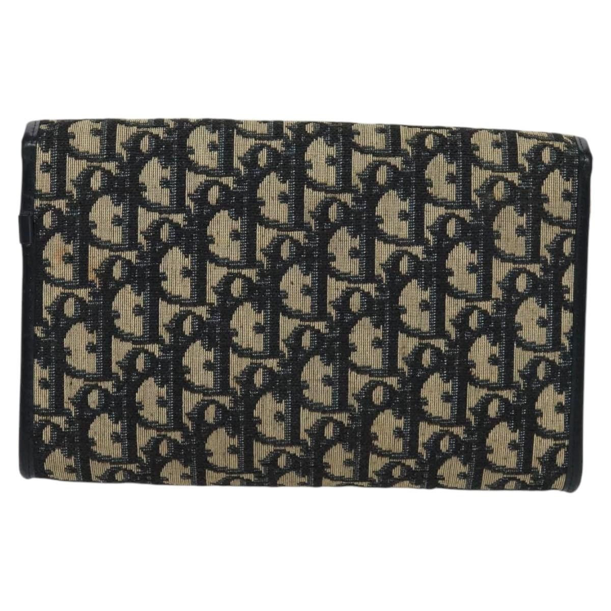 Dior DIOR Trotter Canvas Chain Shoulder Bag Navy Gold Size ONE SIZE - 3 Thumbnail