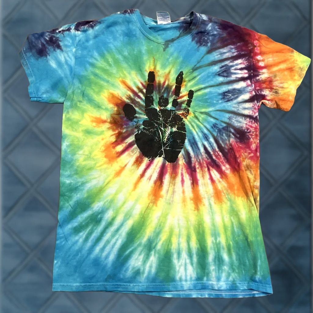 Gildan VINTAGE JERRY GARCIA Tie Dye T Shirt Hand Print Never Forgotten AWESOME M Mens Size US M / EU 48-50 / 2 - 1 Thumbnail
