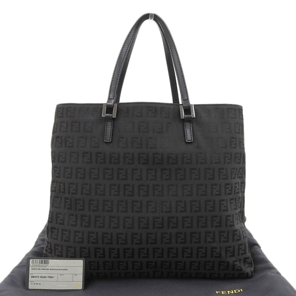 Fendi Fendi Fendi Zucca Zucchino Handbag 8BH073 Black Canvas Handbag 8BH073 in Great Condition Size ONE SIZE - 1 Thumbnail