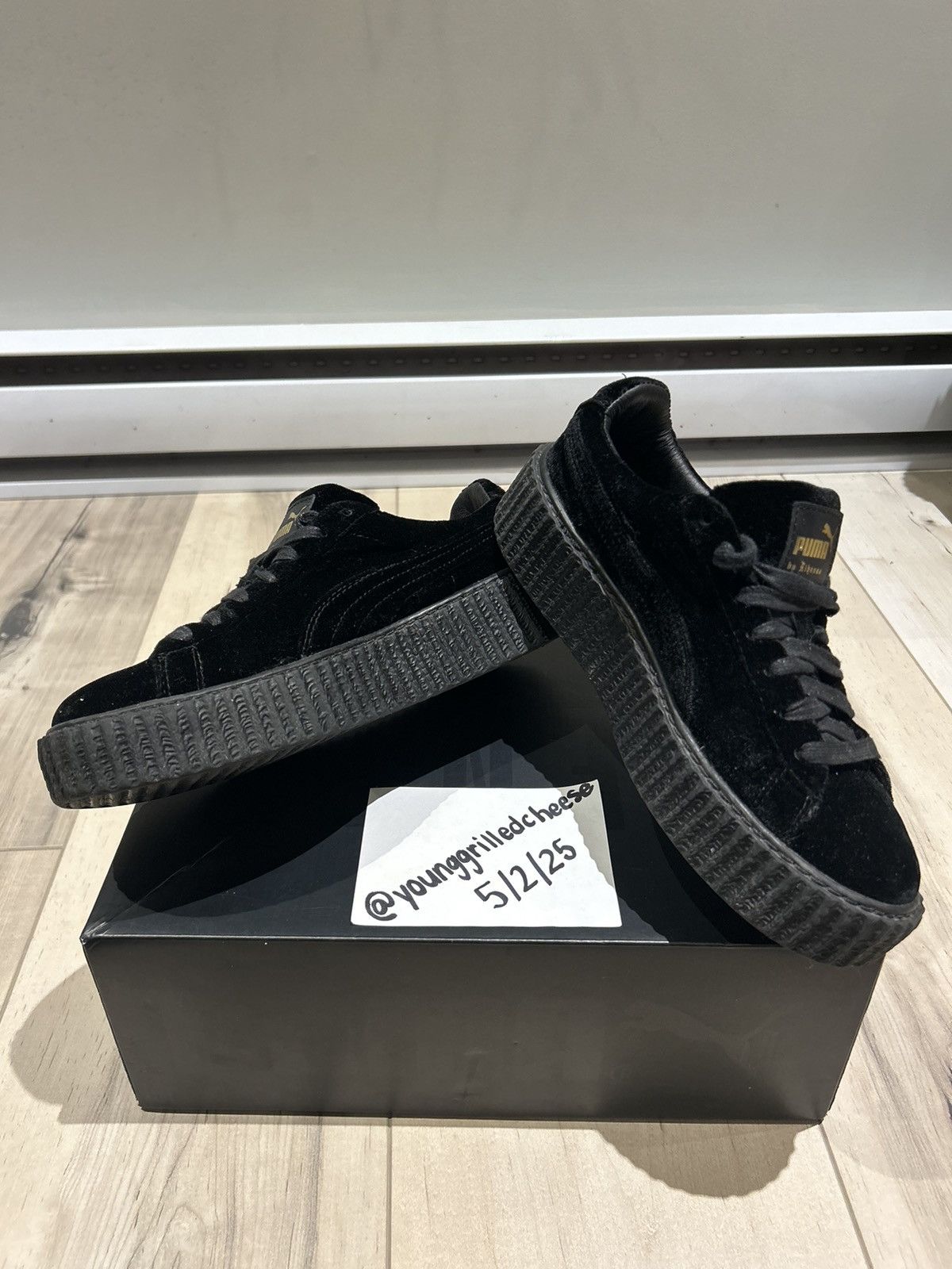 Fenty Puma Sneakers Black Velvet Puma Shoes Puma Fenty Creeper