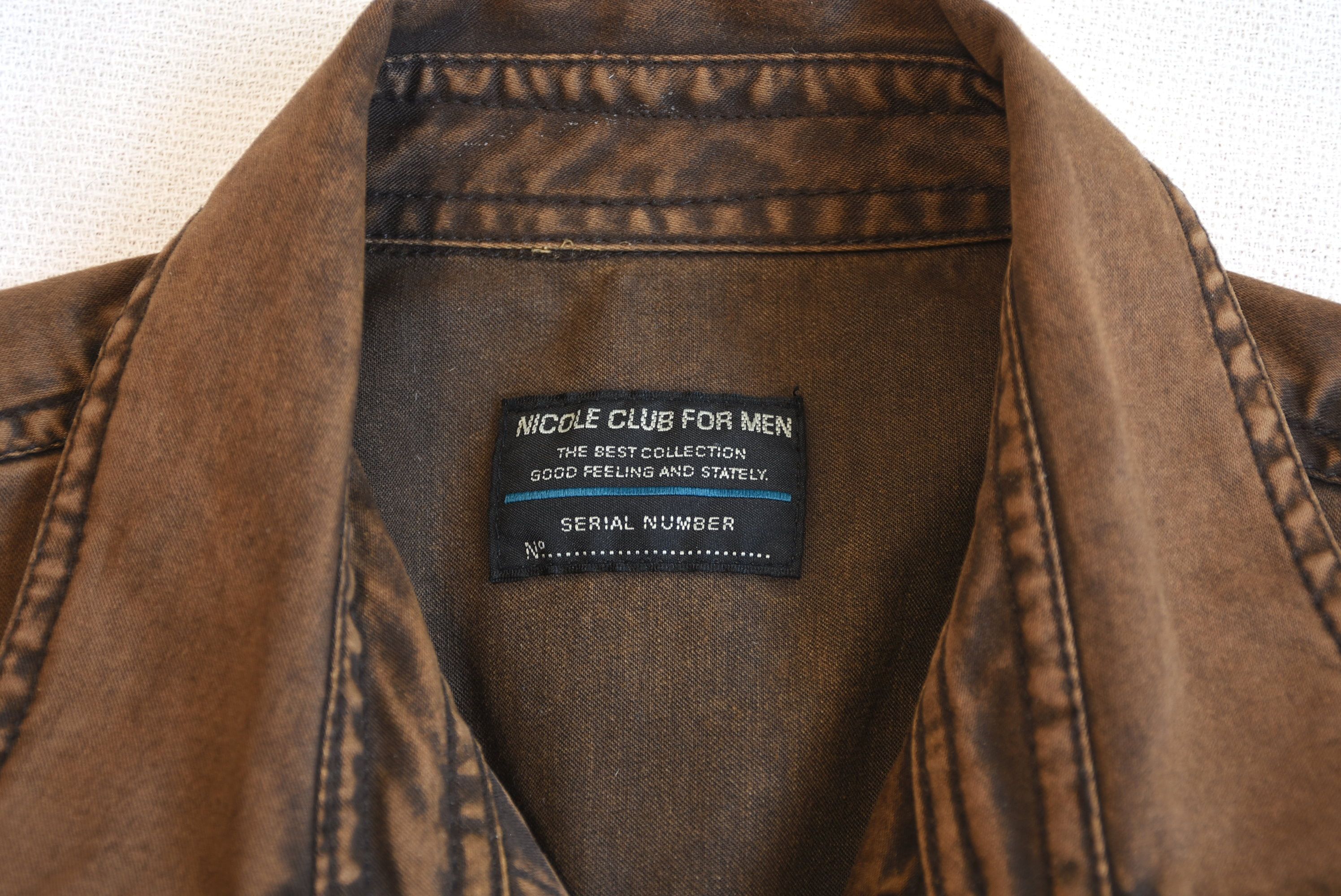 Japanese Brand Nicole Club For Men mudwash Jacket Size US S / EU 44-46 / 1 - 2 Thumbnail