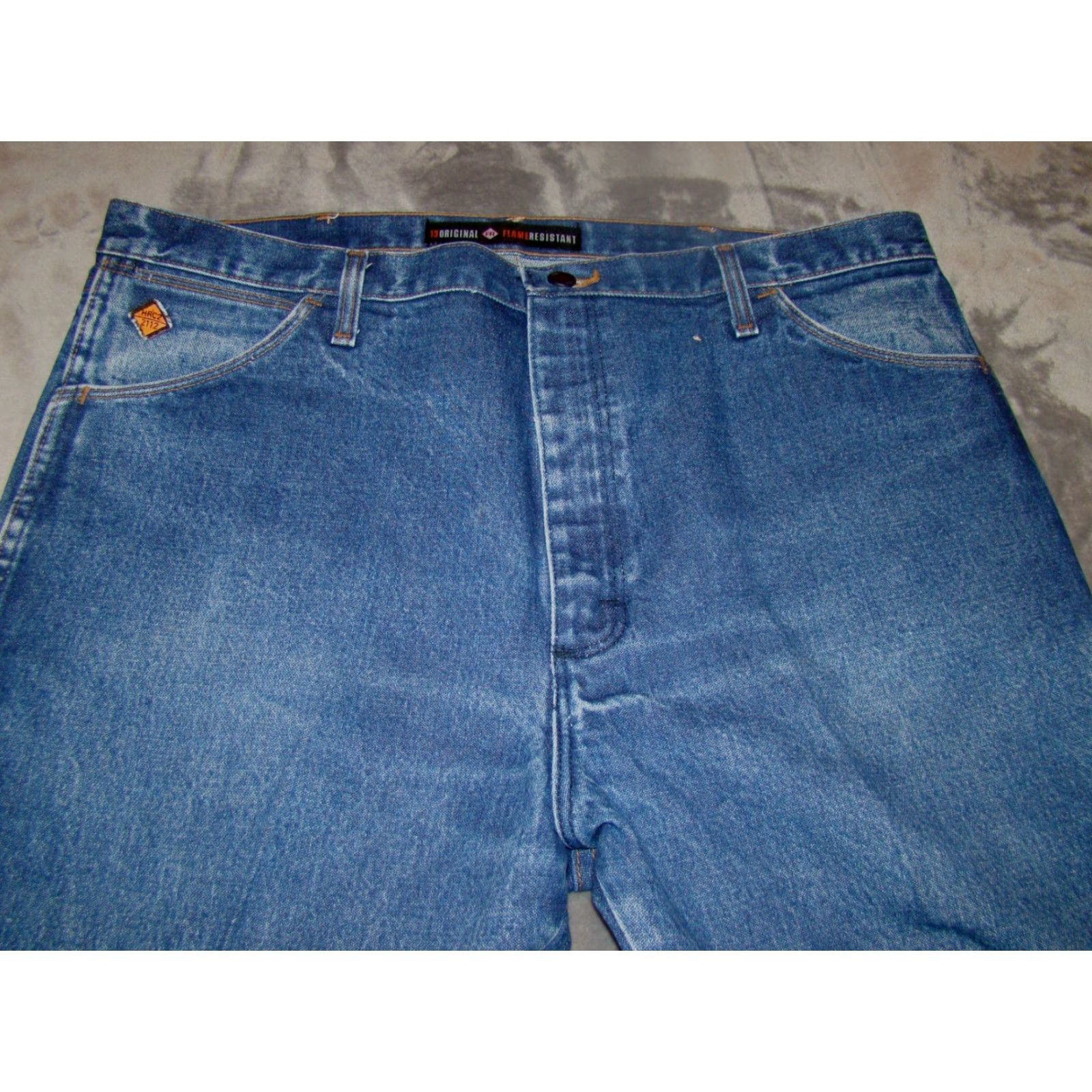 Wrangler Wrangler FR Mens 40 x 32 Jeans Flame Resistant Original Fit Workwear Denim Blue 5-Pocket Straight Mens Size US 40 / EU 56 - 3 Thumbnail