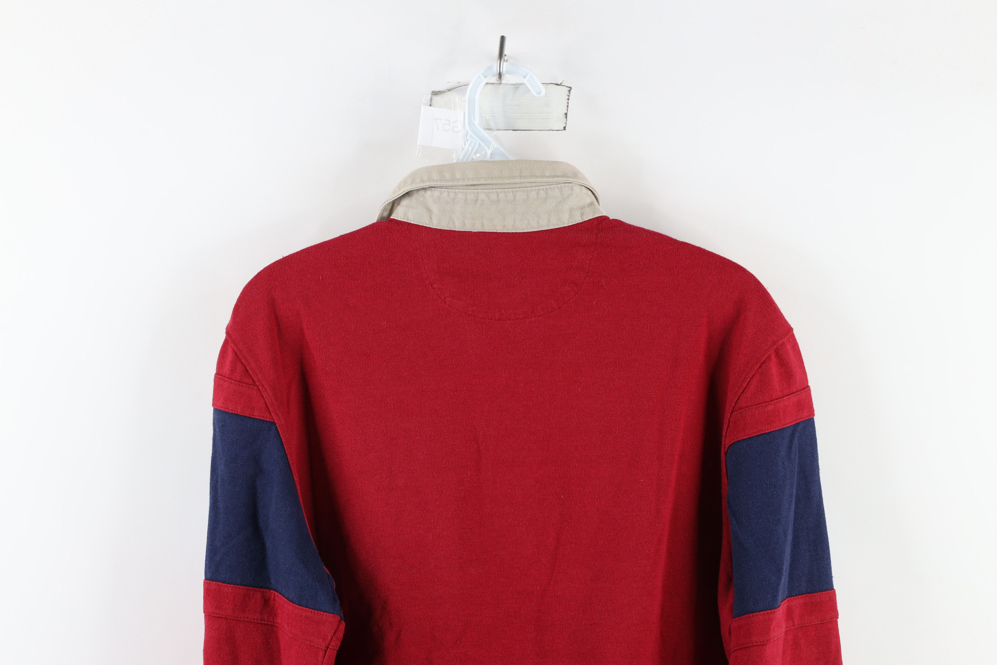 Vintage Vintage 70s Streetwear Block Heavyweight Pullover Rugby Polo Size US M / EU 48-50 / 2 - 9 Thumbnail