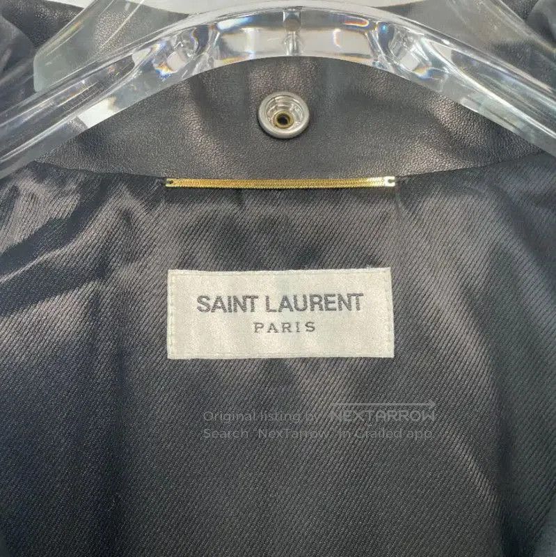 Yves Saint Laurent YSL Black Leather Women's Jacket Size S . Size S / US 4 / IT 40 - 5 Thumbnail