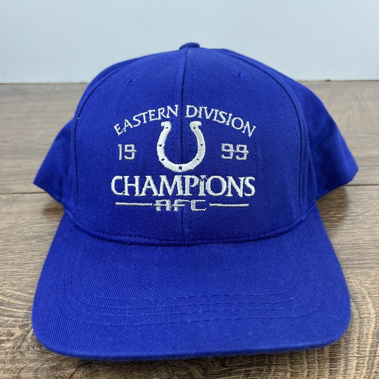 Other Indianapolis Colts Hat Blue Hat Adjustable 1999 AFC Champion Size ONE SIZE - 4 Thumbnail