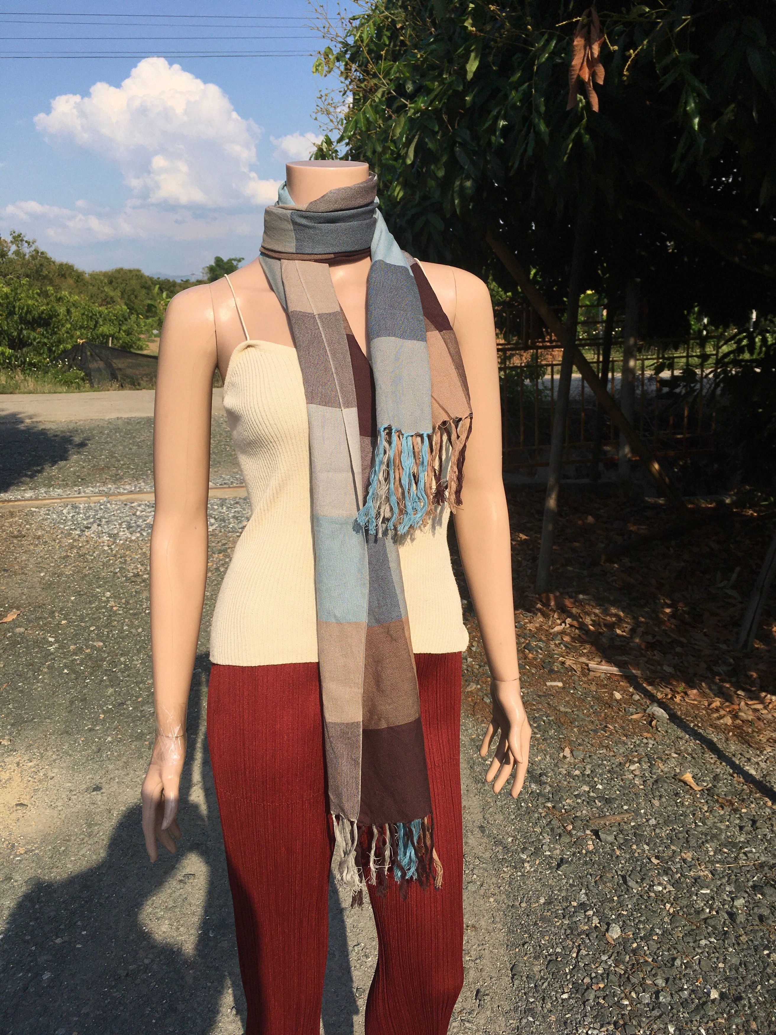 Yohji Yamamoto Y's For Men Yohji Yamamoto Unisex Cotton Tassel Scarf Shawl Size ONE SIZE - 6 Thumbnail