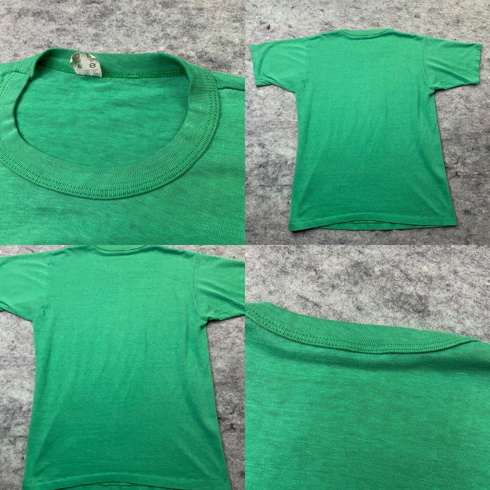 Vintage VINTAGE Advertees Shirt Mens M Green 80s TV Pog Mo Thoin Kiss My Grits Short Sleeve Crew Neck Cotton Polyester Knit T-Shirt Size US M / EU 48-50 / 2 - 8 Thumbnail