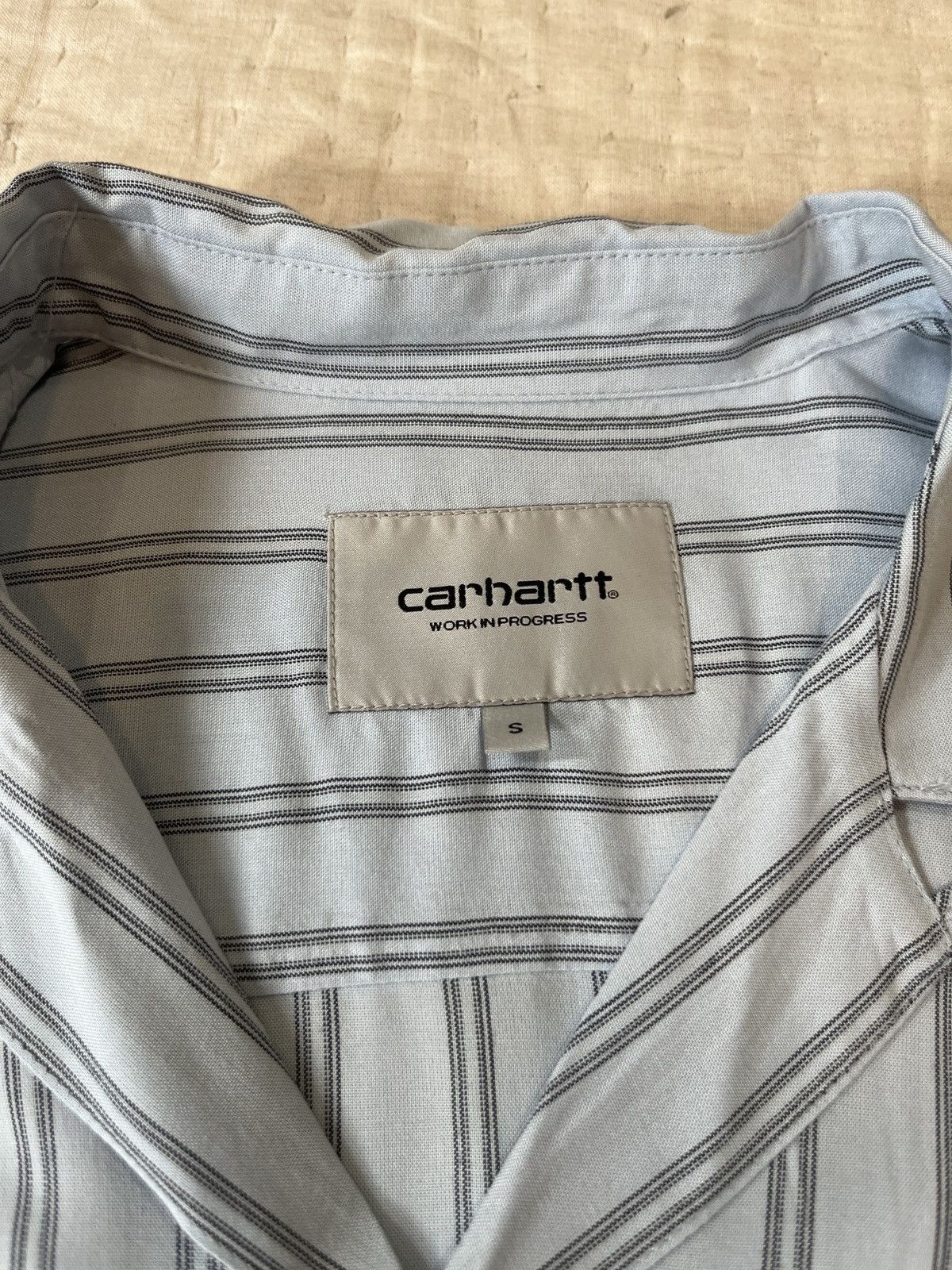 Carhartt Wip Reyes Stripe Shirt — Icarus/Atom Blue (Small) Size US S / EU 44-46 / 1 - 4 Thumbnail
