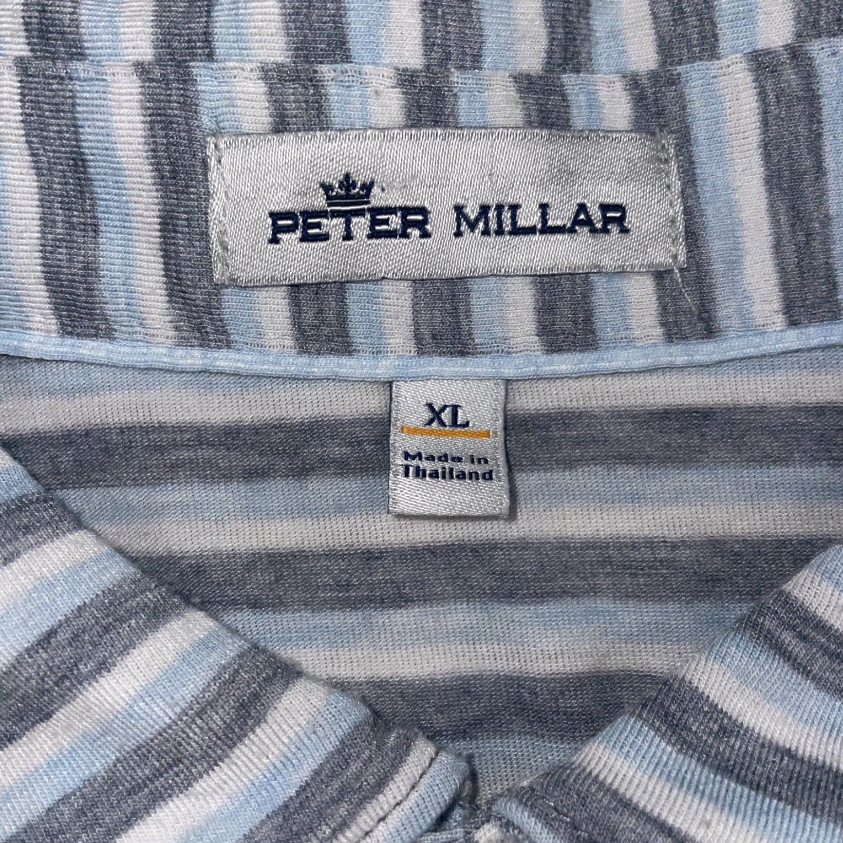 Peter Millar Peter Millar Polo Mens XL Striped Blue Size US XL / EU 56 / 4 - 3 Thumbnail