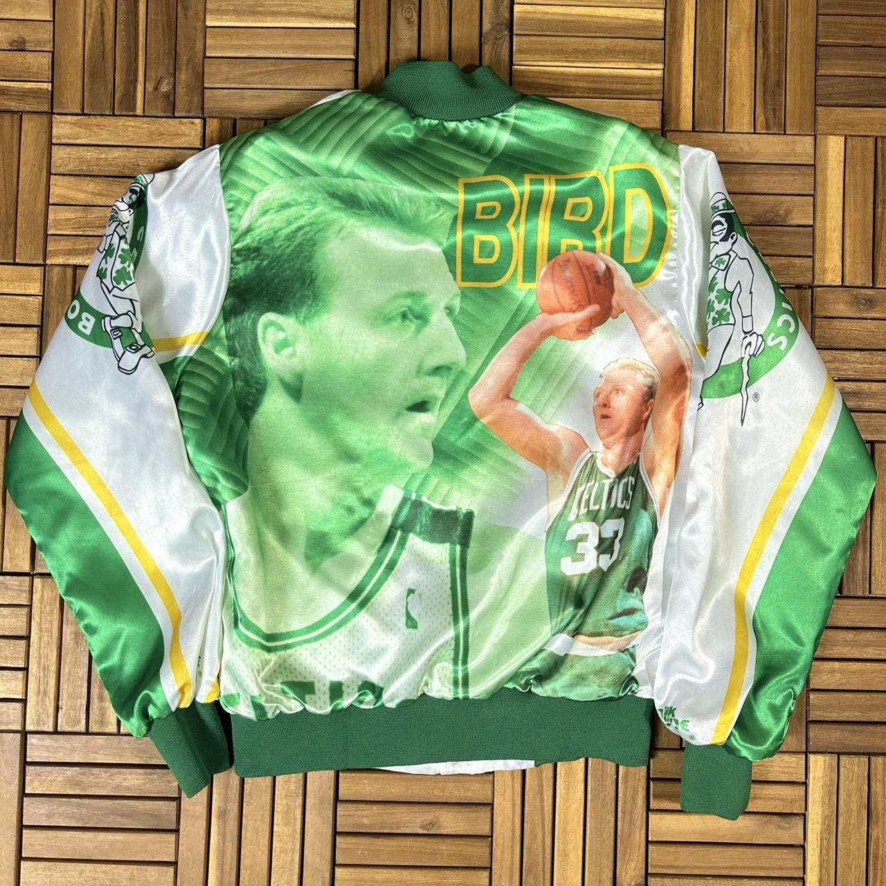 image of Chalk Line x NBA Vintage 90's Nba Boston Celtics Larry Bird Chalkline Jacket in Green (Size Small)