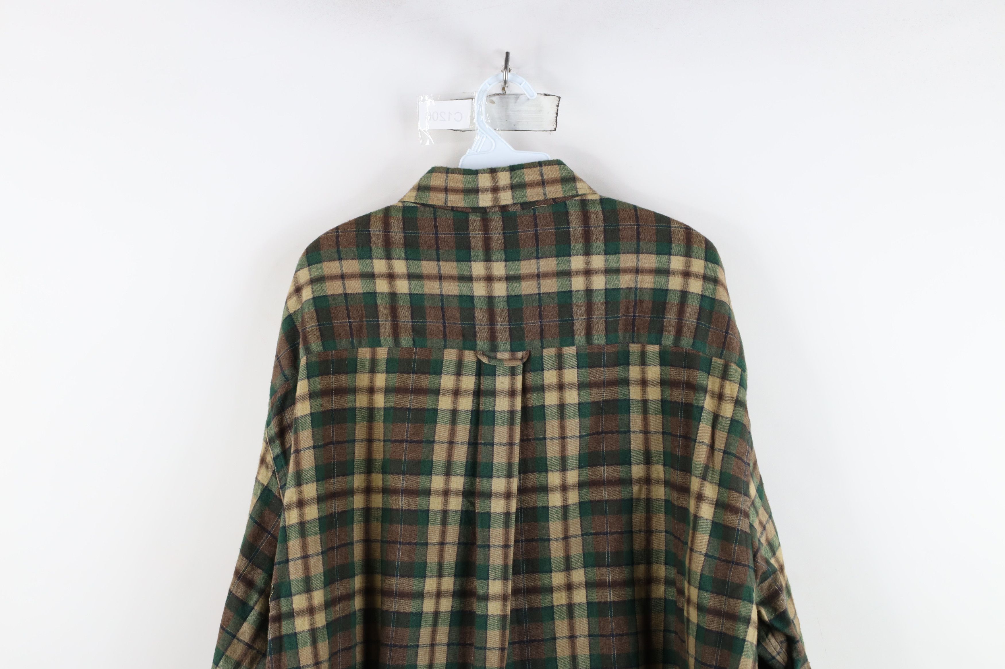 Vintage Vintage Y2K Streetwear Button Down Shirt Green Plaid Size US XXL / EU 58 / 5 - 11 Thumbnail