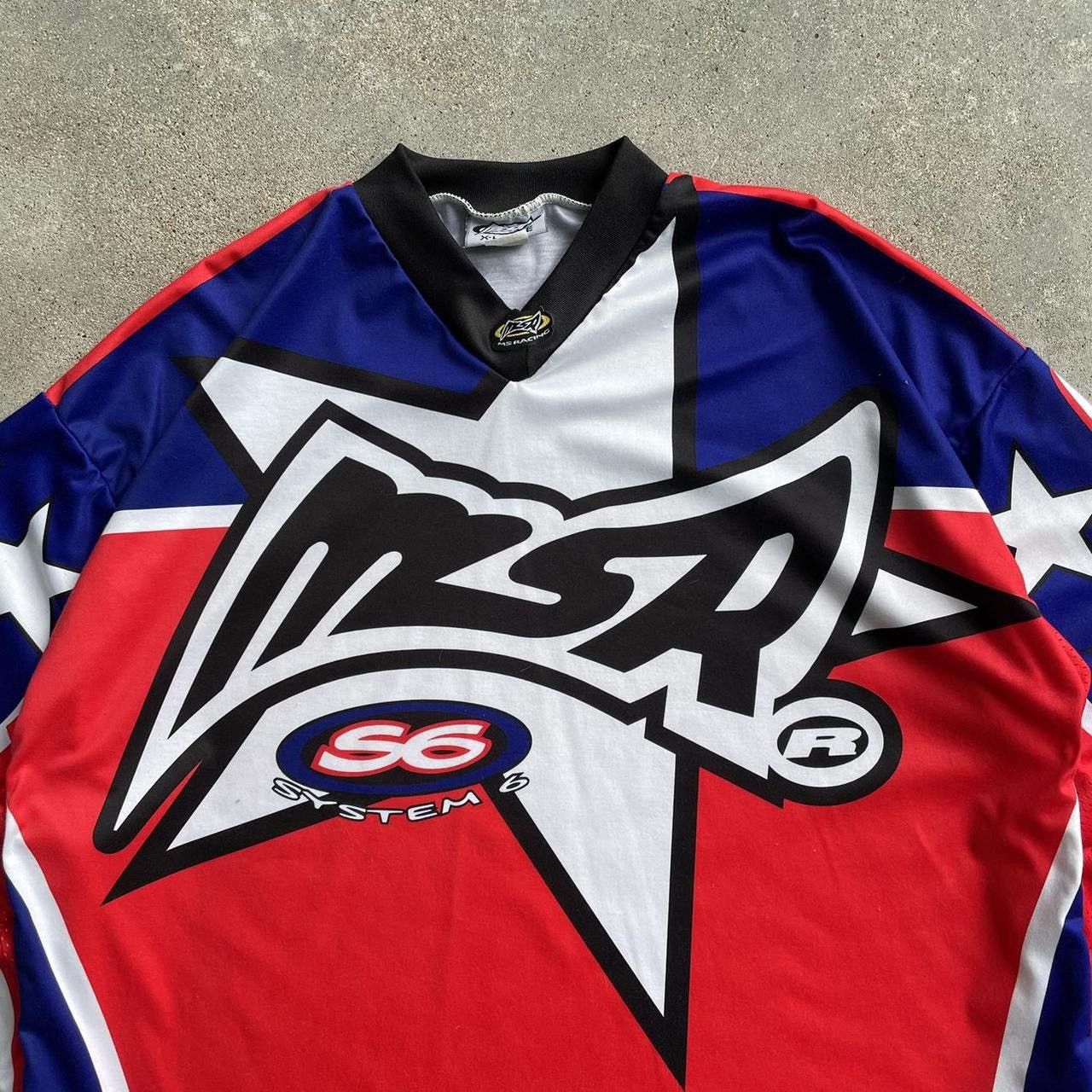 Japanese Brand × Vintage Crazy vintage punk 90s Racing tactical motocross rave jersey Size US XL / EU 56 / 4 - 2 Thumbnail