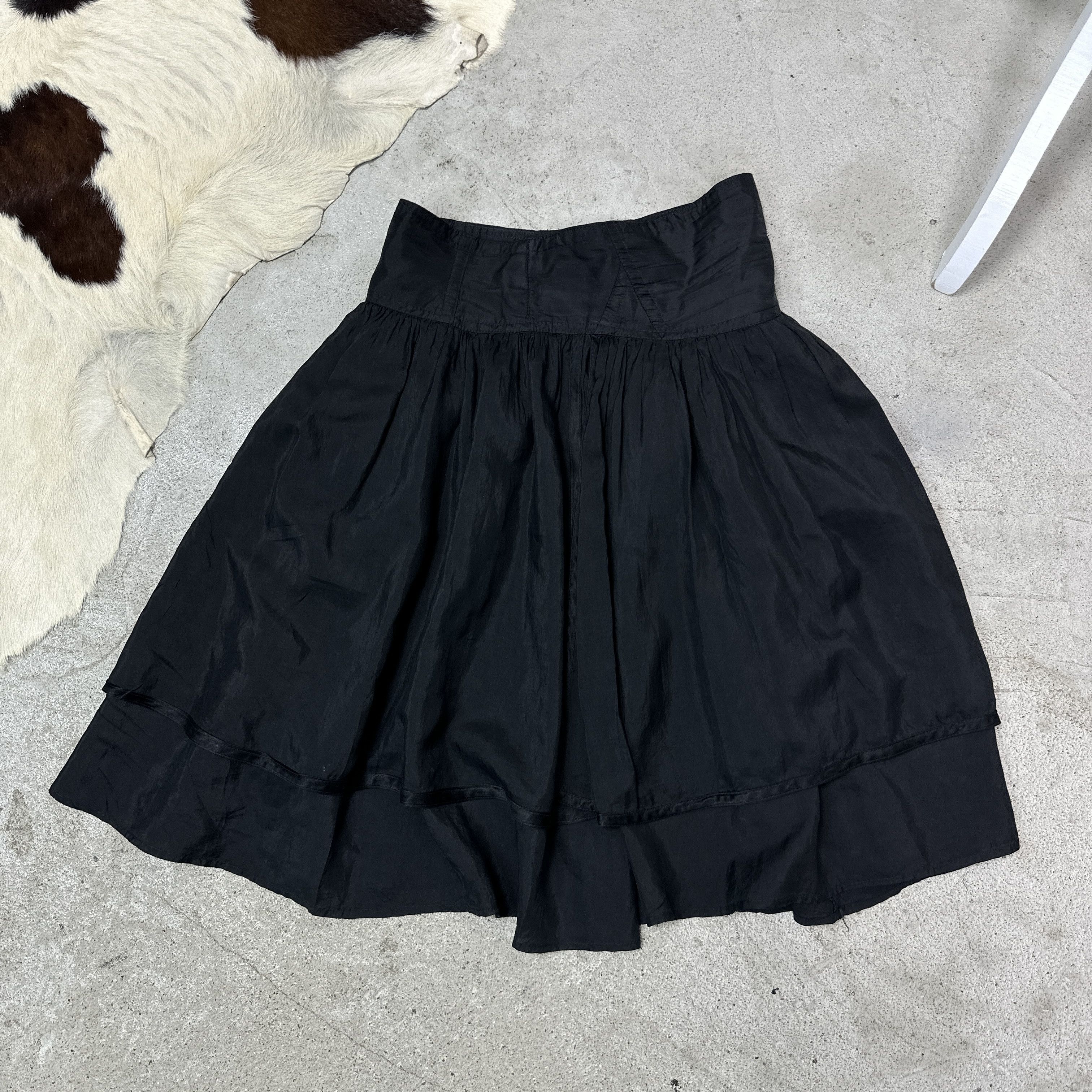 Vintage Vintage Avant Garde Grunge Silk High Waist Skirt Y2K Size 25" / US 0 / IT 36 - 3 Thumbnail