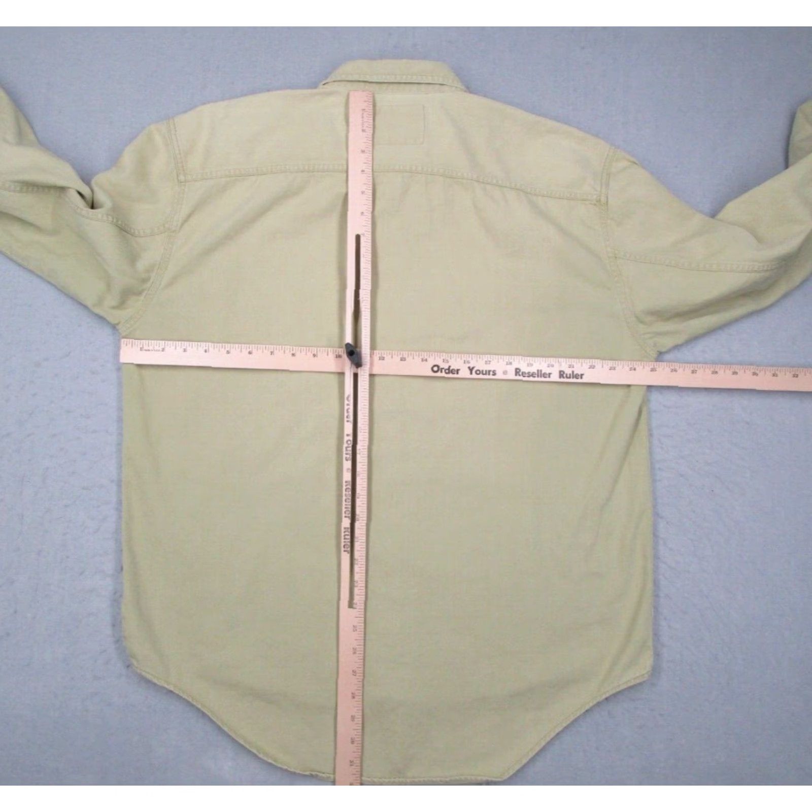 Levi's Levis Mens Large Green Denim Button Up Workwear Shirt Long Sleeve Size US L / EU 52-54 / 3 - 7 Thumbnail