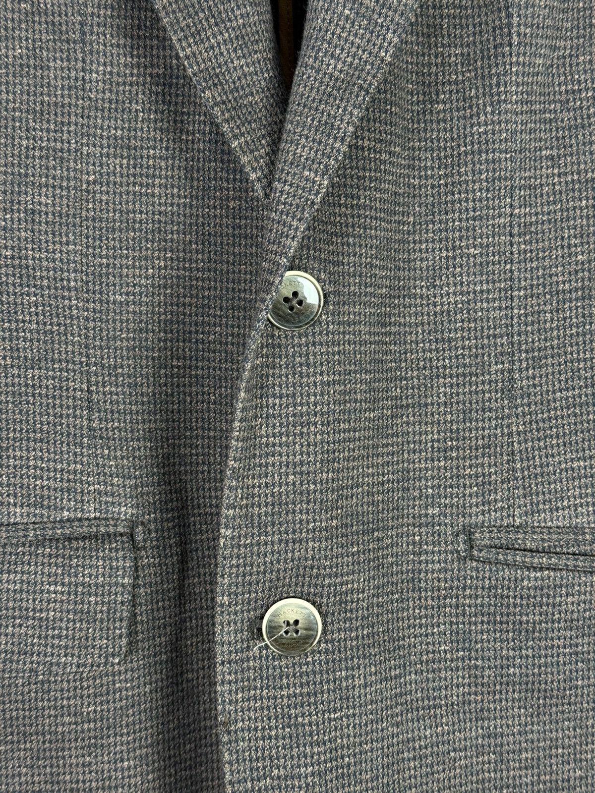 Hackett Hackett London Two Buttons Tweed Wool Brown Blazer Jacket Size 46R - 4 Thumbnail
